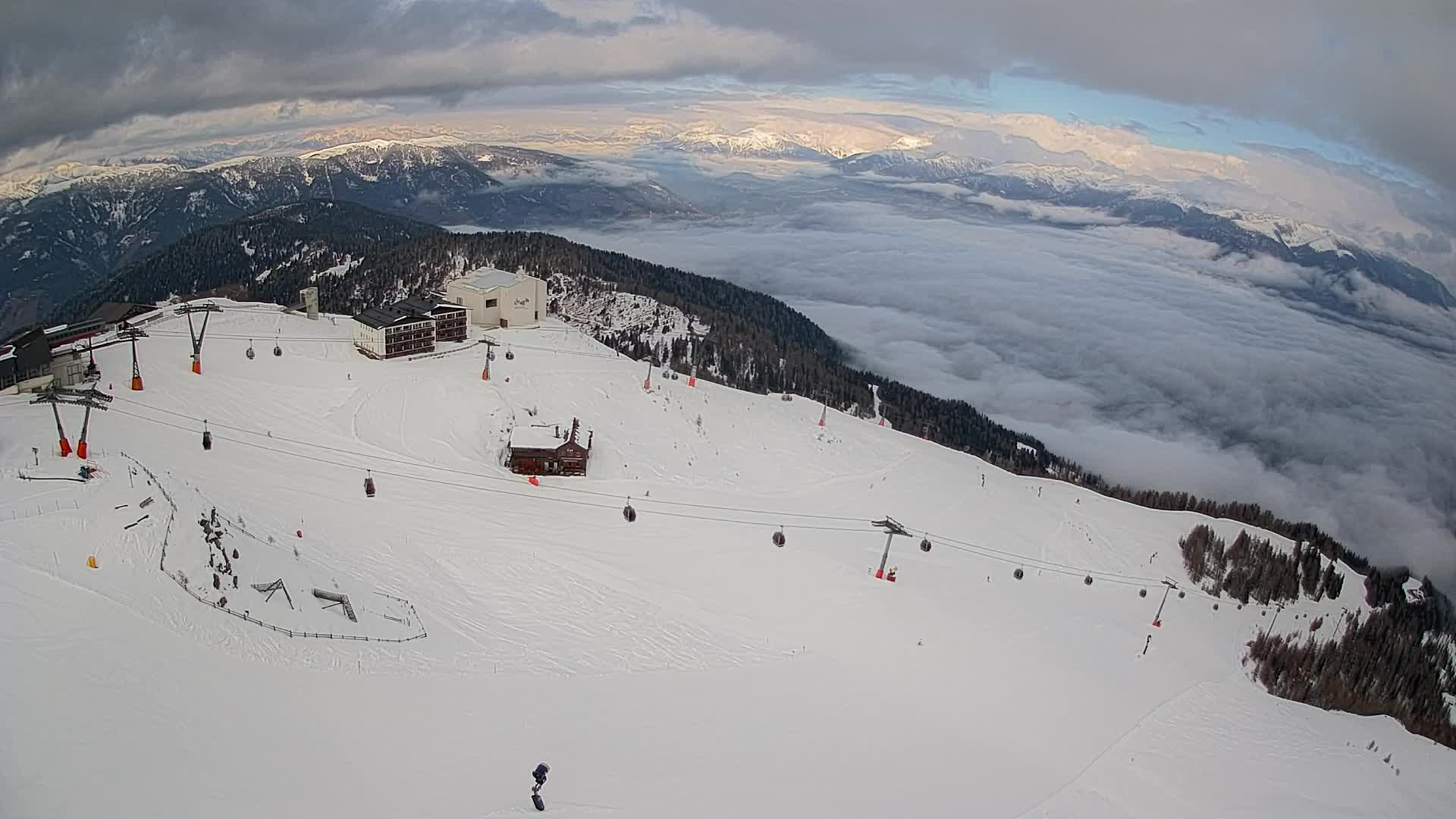 Kronplatz peak Ski resort | view to Bruneck