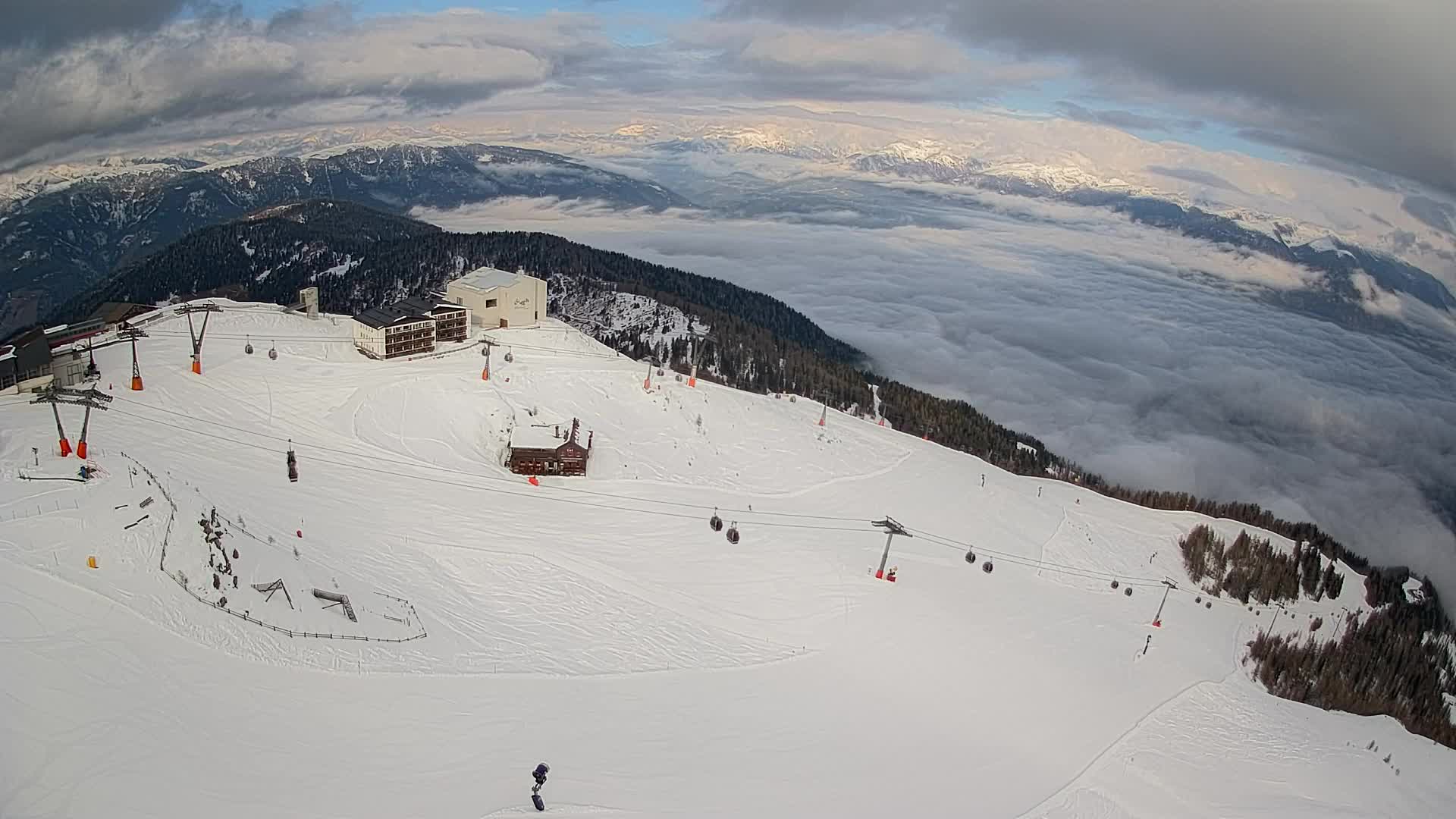 Kronplatz peak Ski resort | view to Bruneck