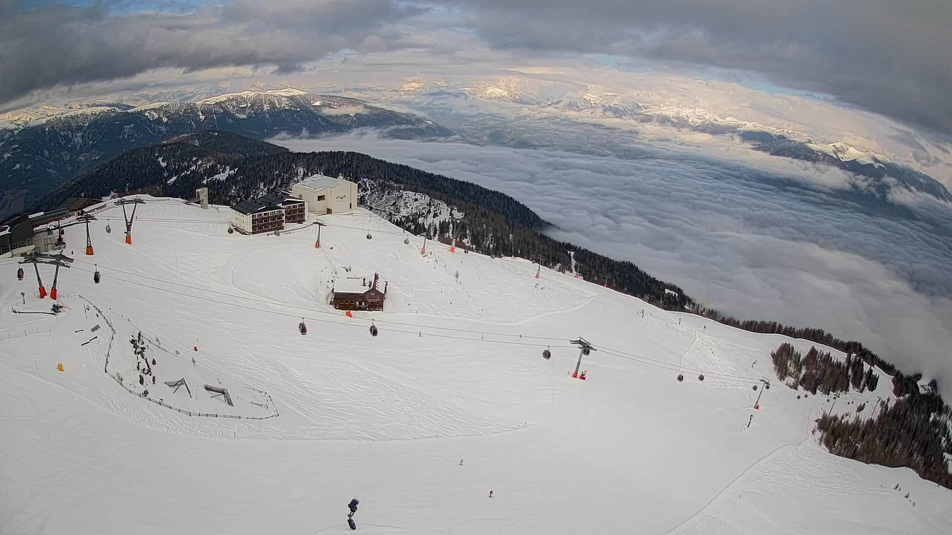 Kronplatz peak Ski resort | view to Bruneck