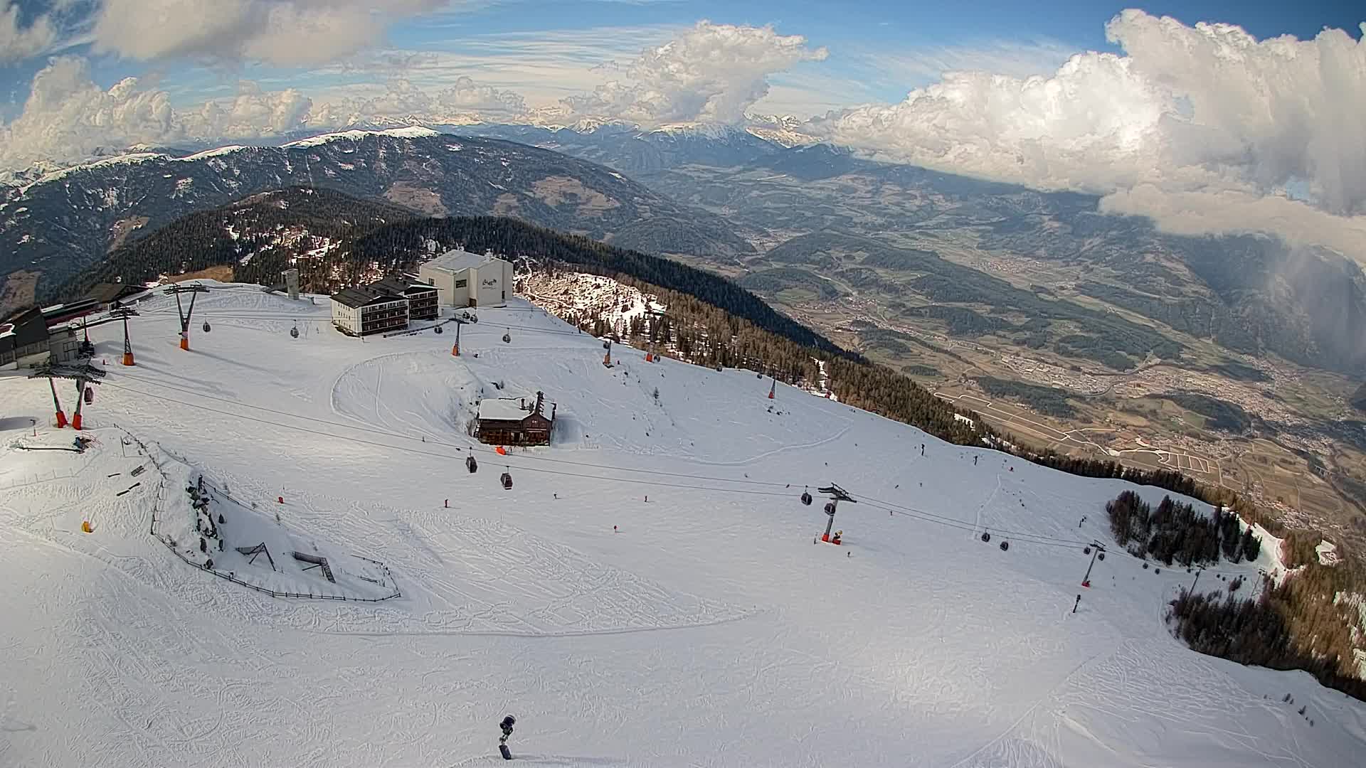 Kronplatz peak Ski resort | view to Bruneck