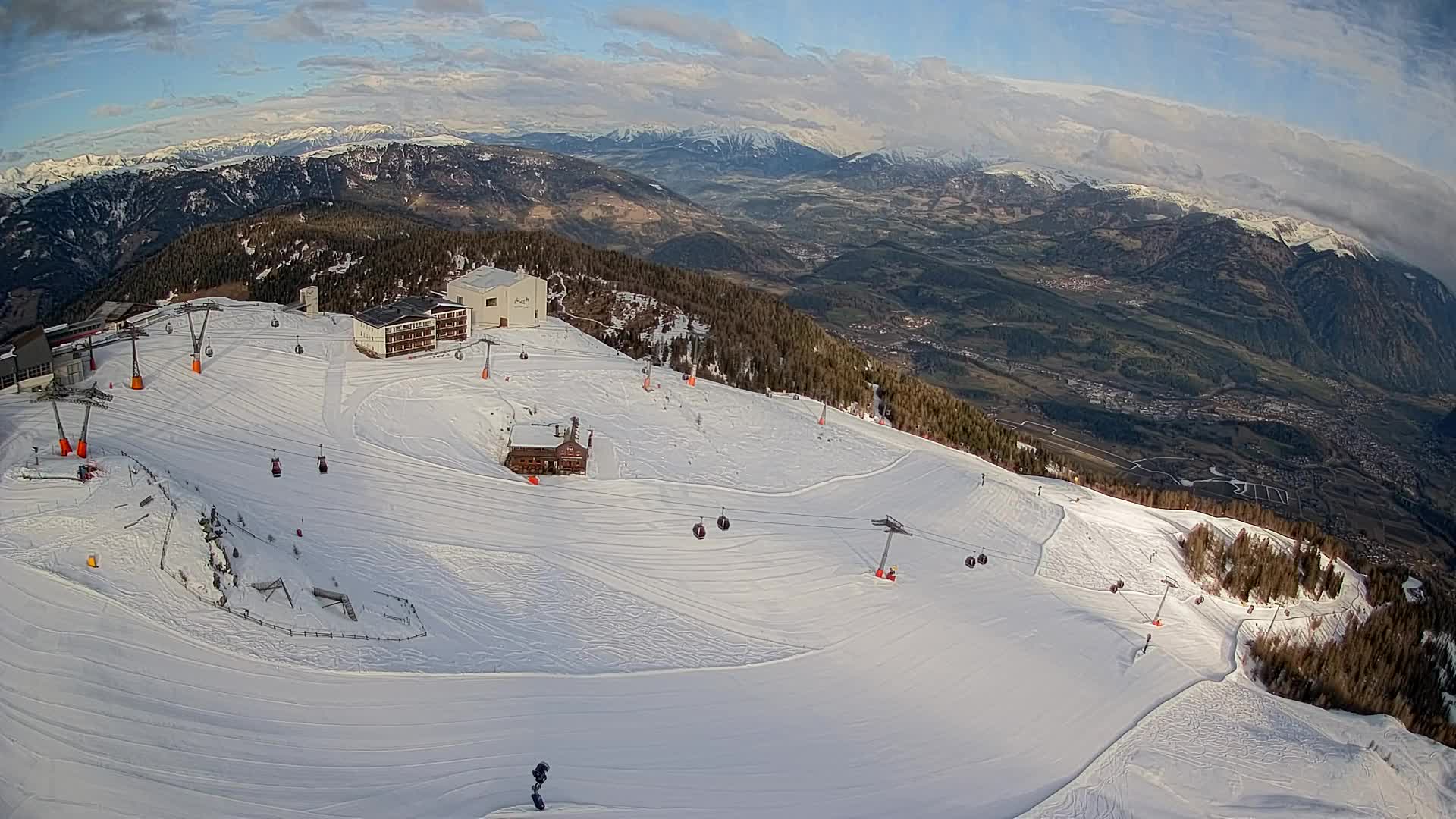 Kronplatz peak Ski resort | view to Bruneck