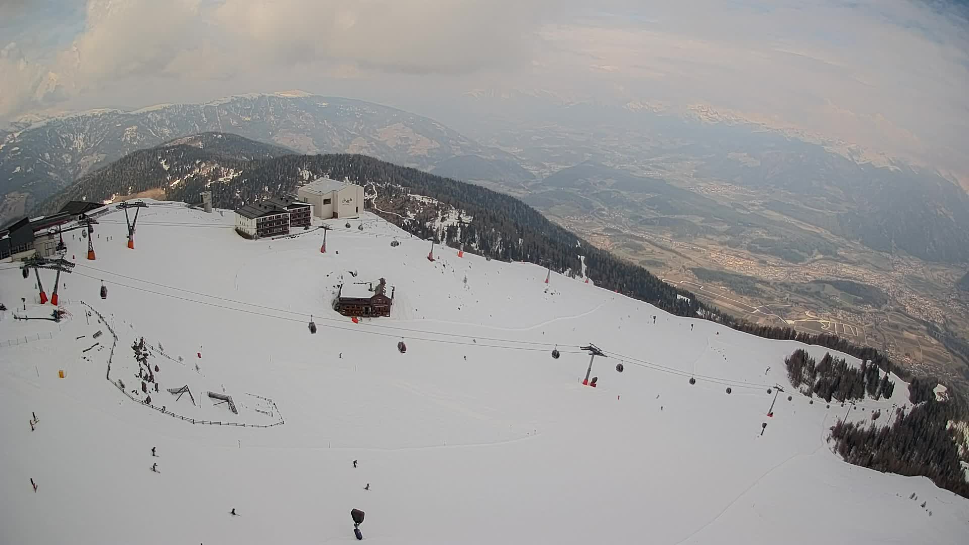 Kronplatz peak Ski resort | view to Bruneck
