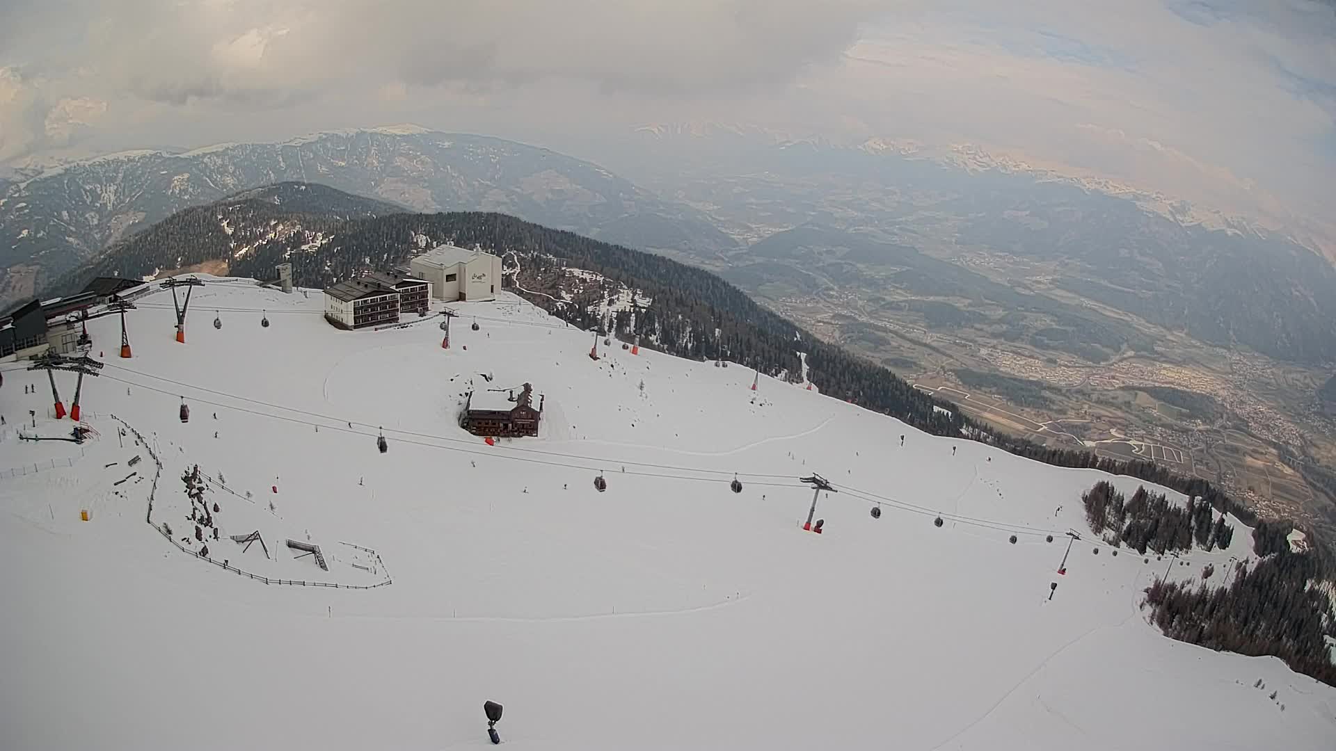 Kronplatz peak Ski resort | view to Bruneck