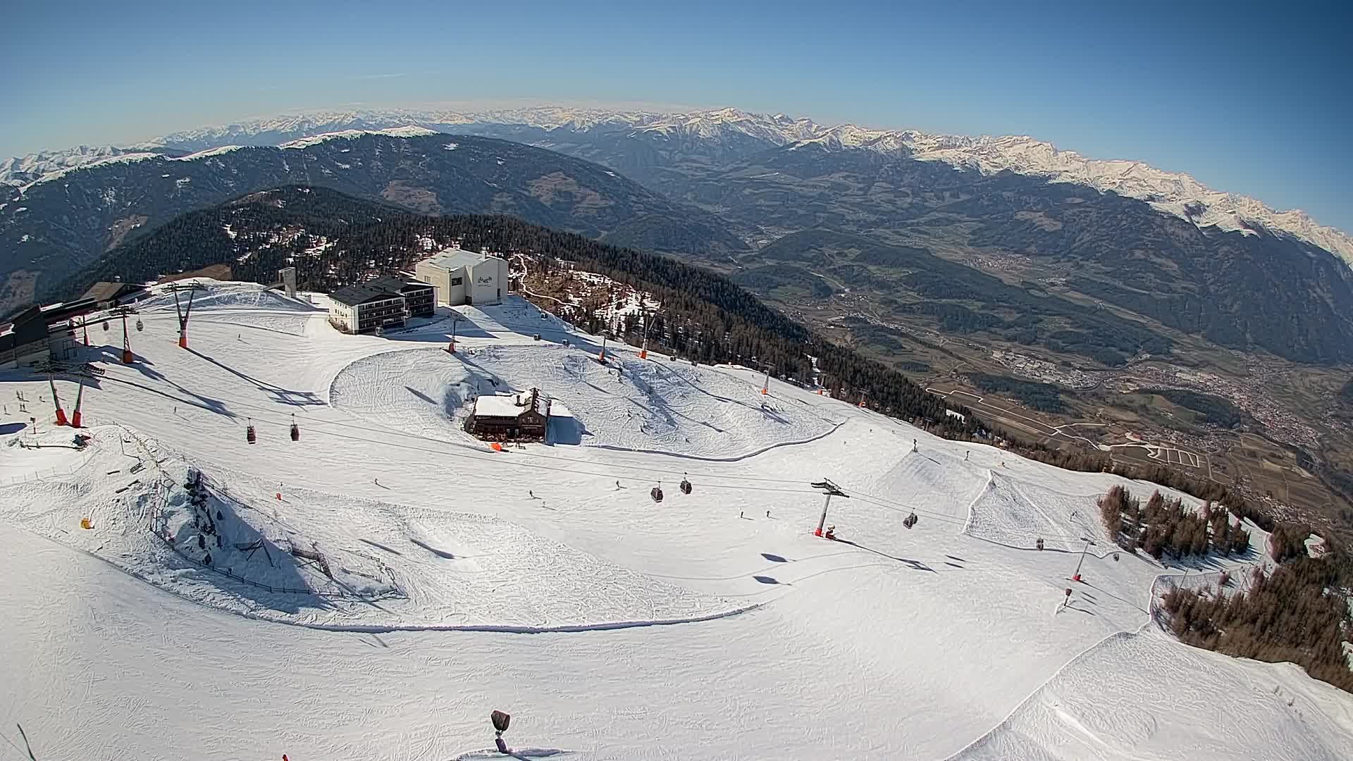 Kronplatz peak Ski resort | view to Bruneck