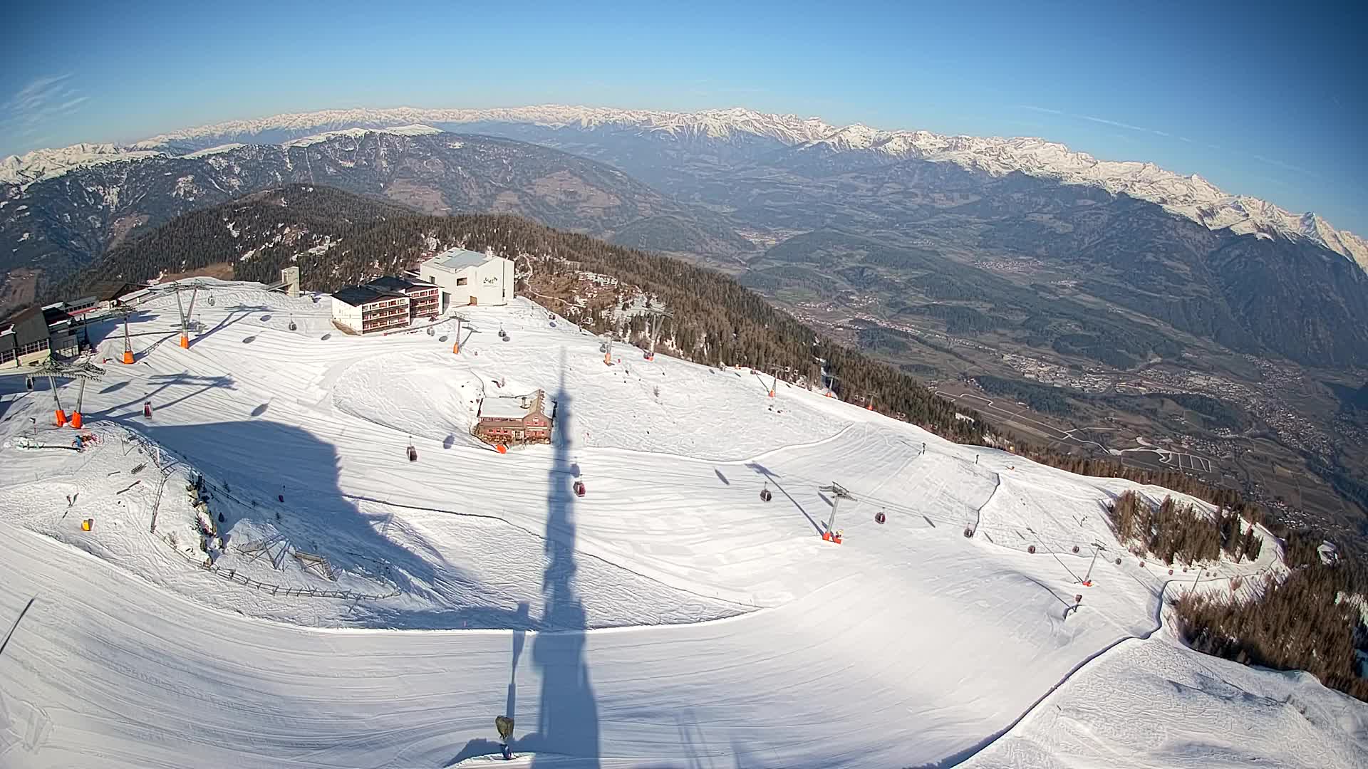 Kronplatz peak Ski resort | view to Bruneck