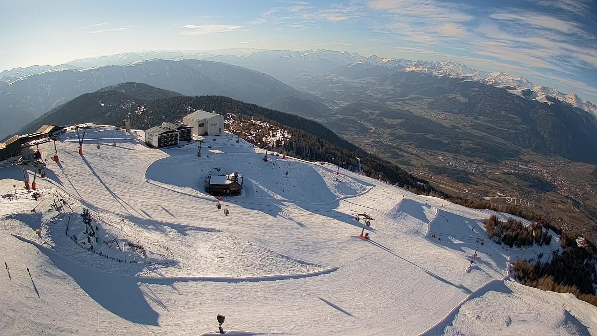 Station de ski Kronplatz sommet | vue sur Brunico