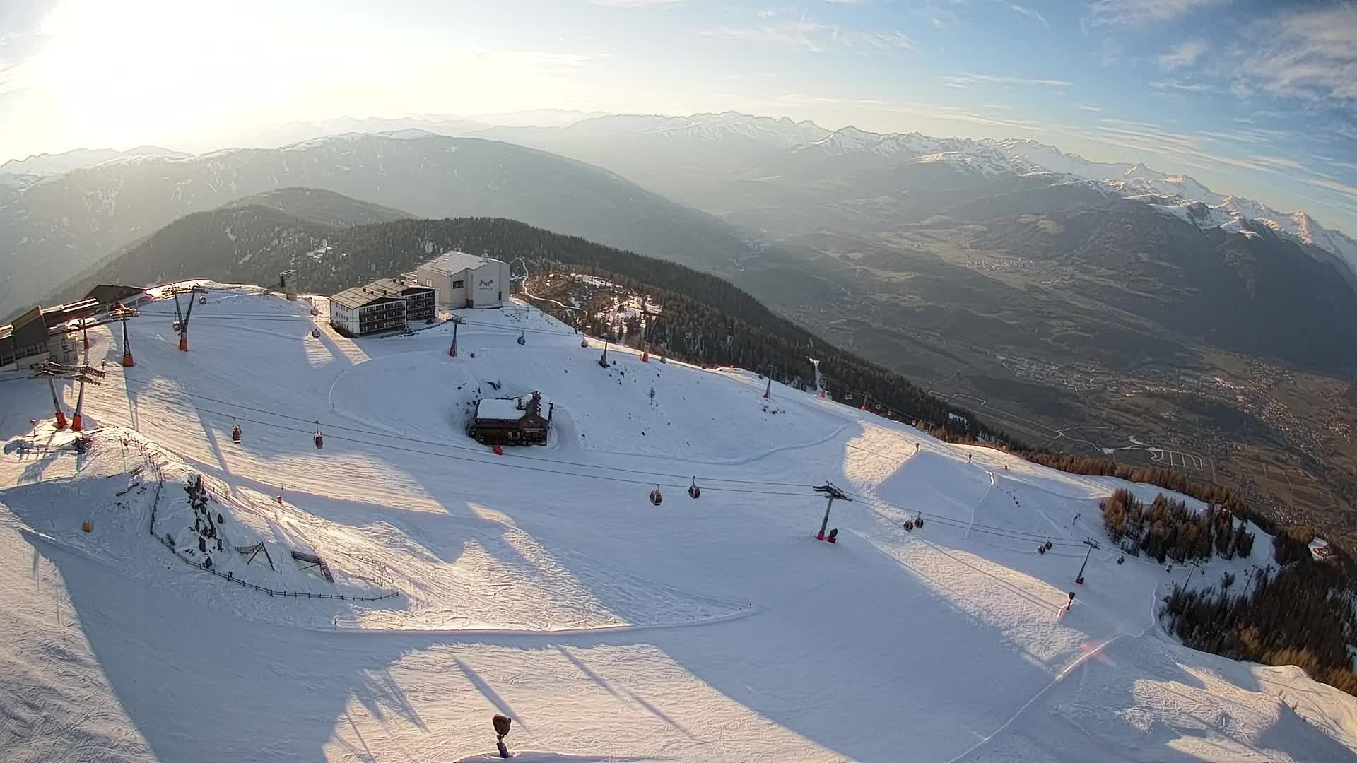 Kronplatz peak Ski resort | view to Bruneck