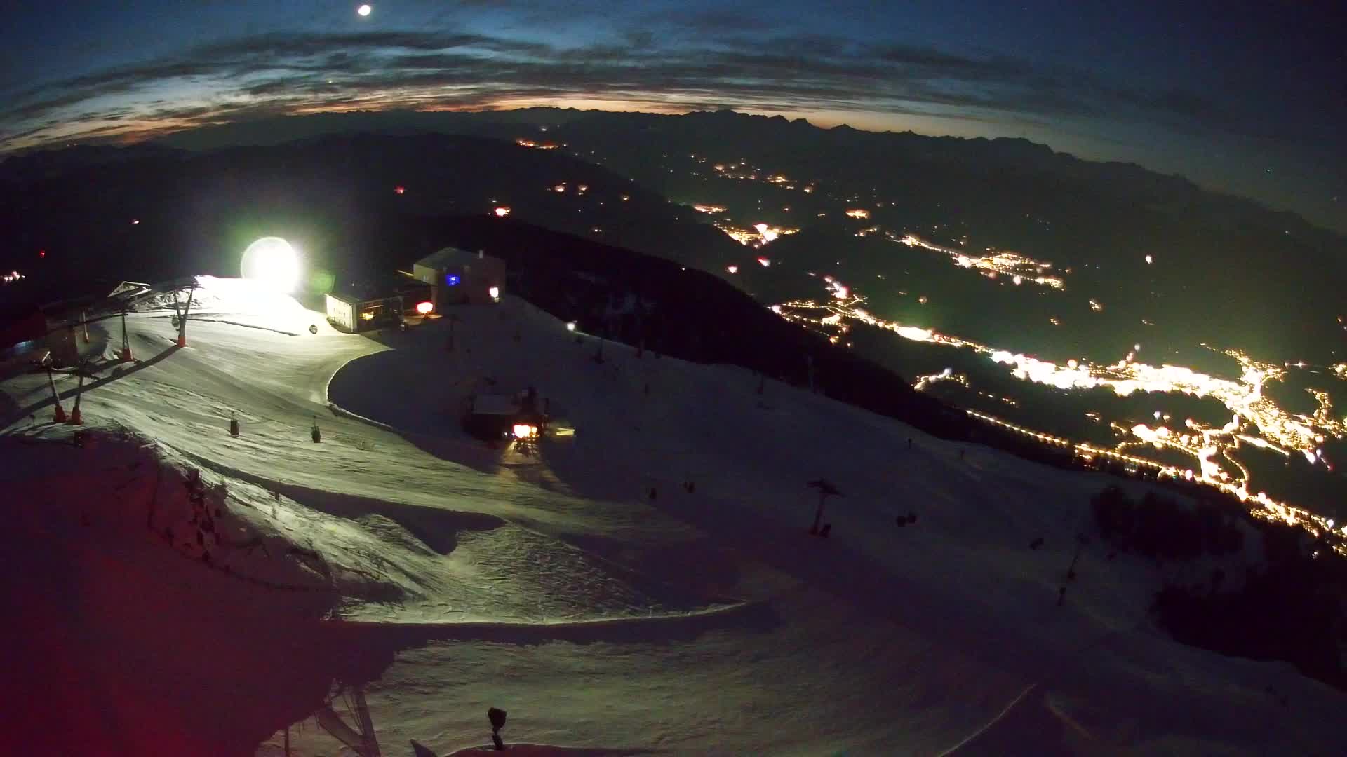 Station de ski Kronplatz sommet | vue sur Brunico