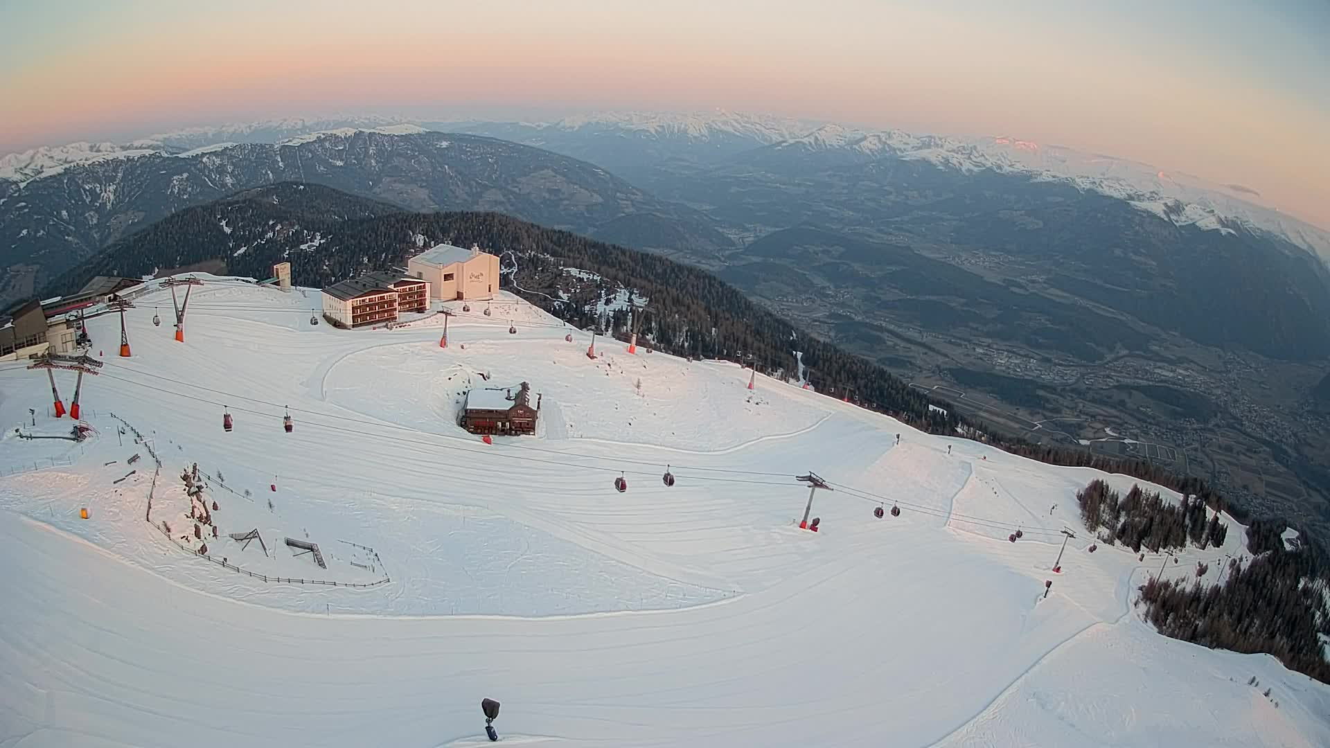 Kronplatz peak Ski resort | view to Bruneck
