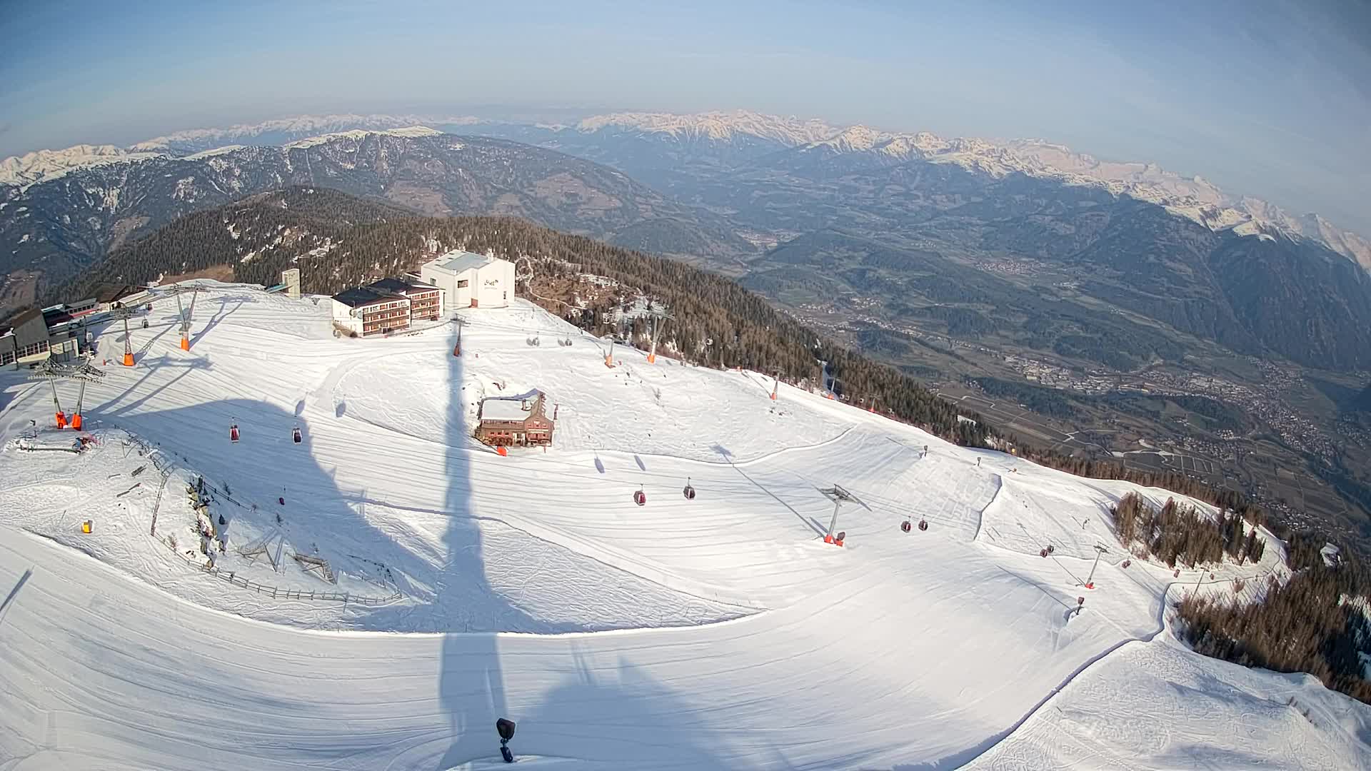 Kronplatz peak Ski resort | view to Bruneck