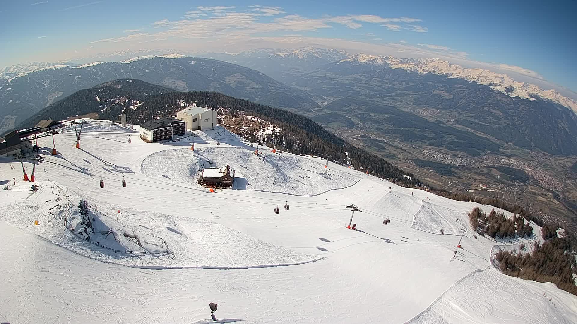 Station de ski Kronplatz sommet | vue sur Brunico