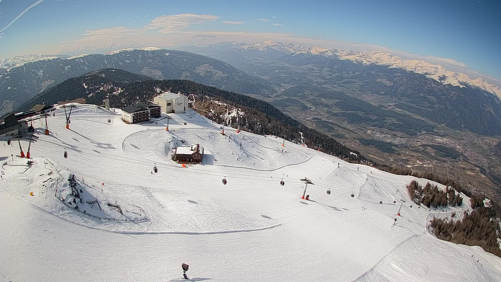 Kronplatz peak Ski resort | view to Bruneck