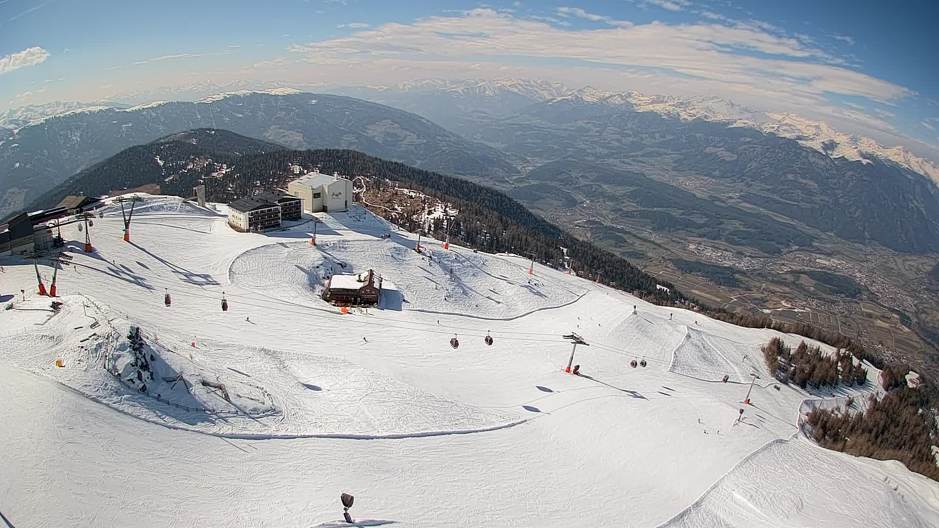 Kronplatz peak Ski resort | view to Bruneck