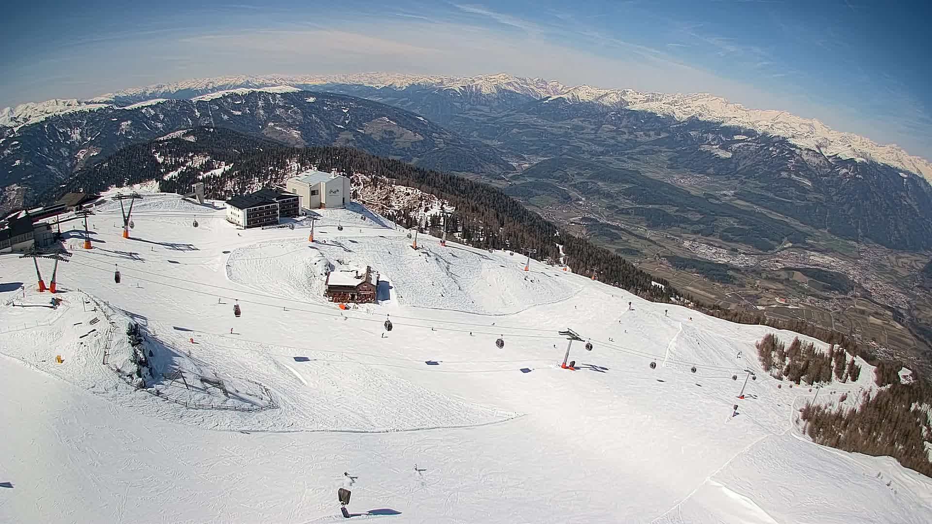 Station de ski Kronplatz sommet | vue sur Brunico