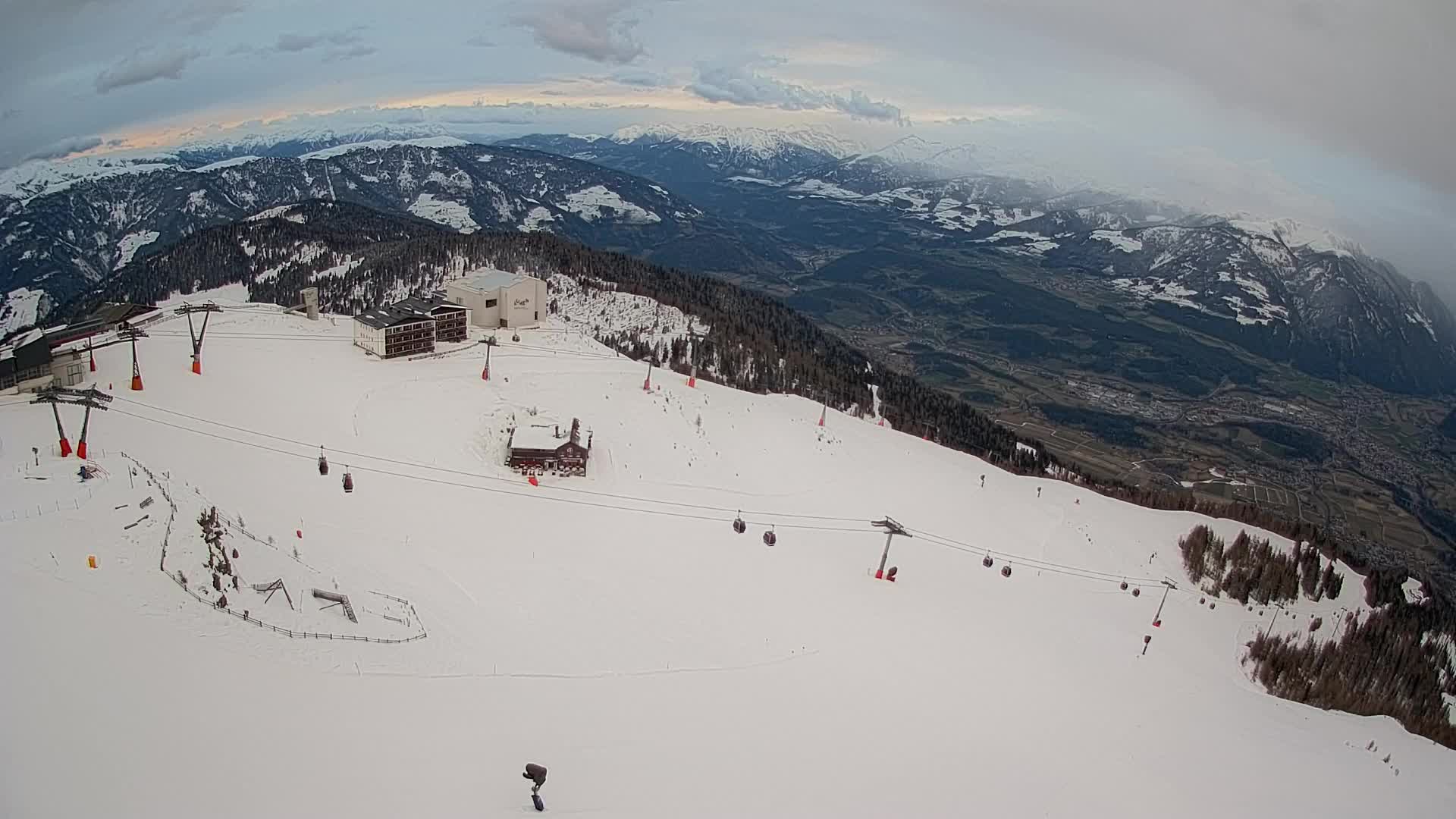 Kronplatz peak Ski resort | view to Bruneck