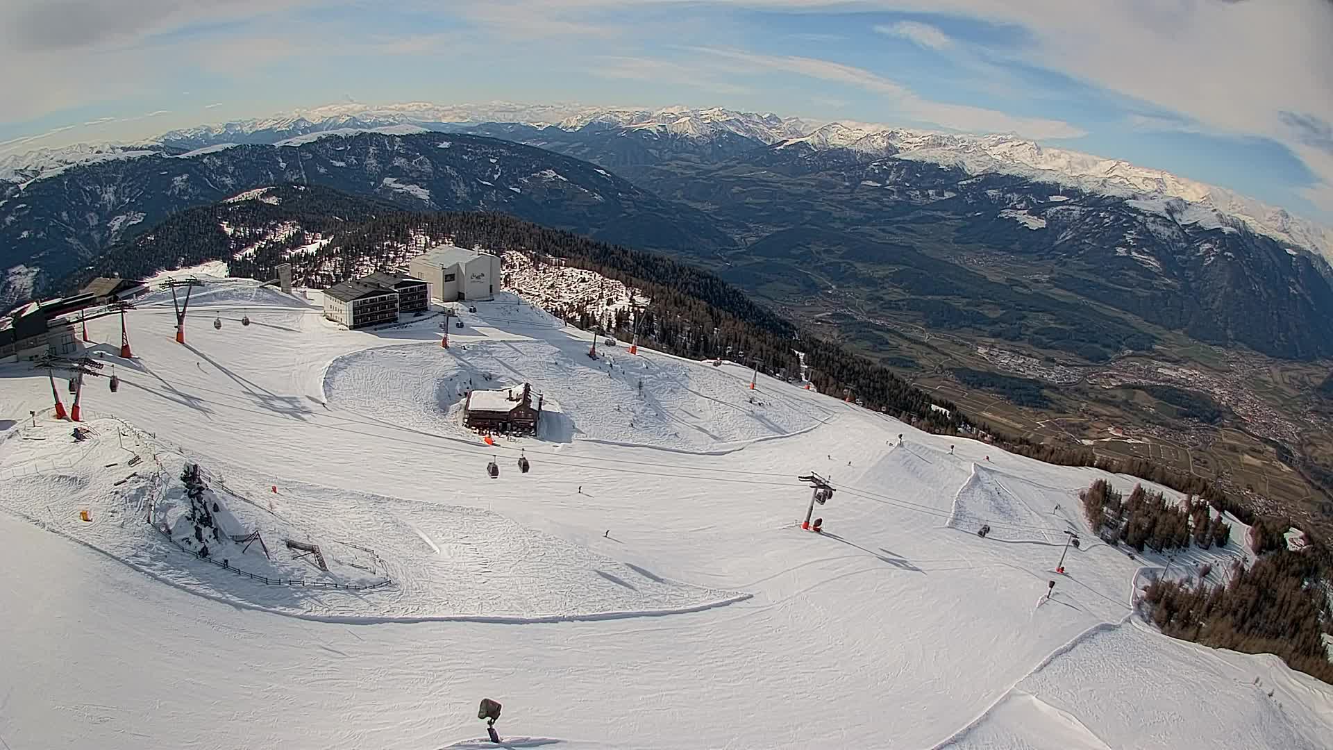 Kronplatz peak Ski resort | view to Bruneck