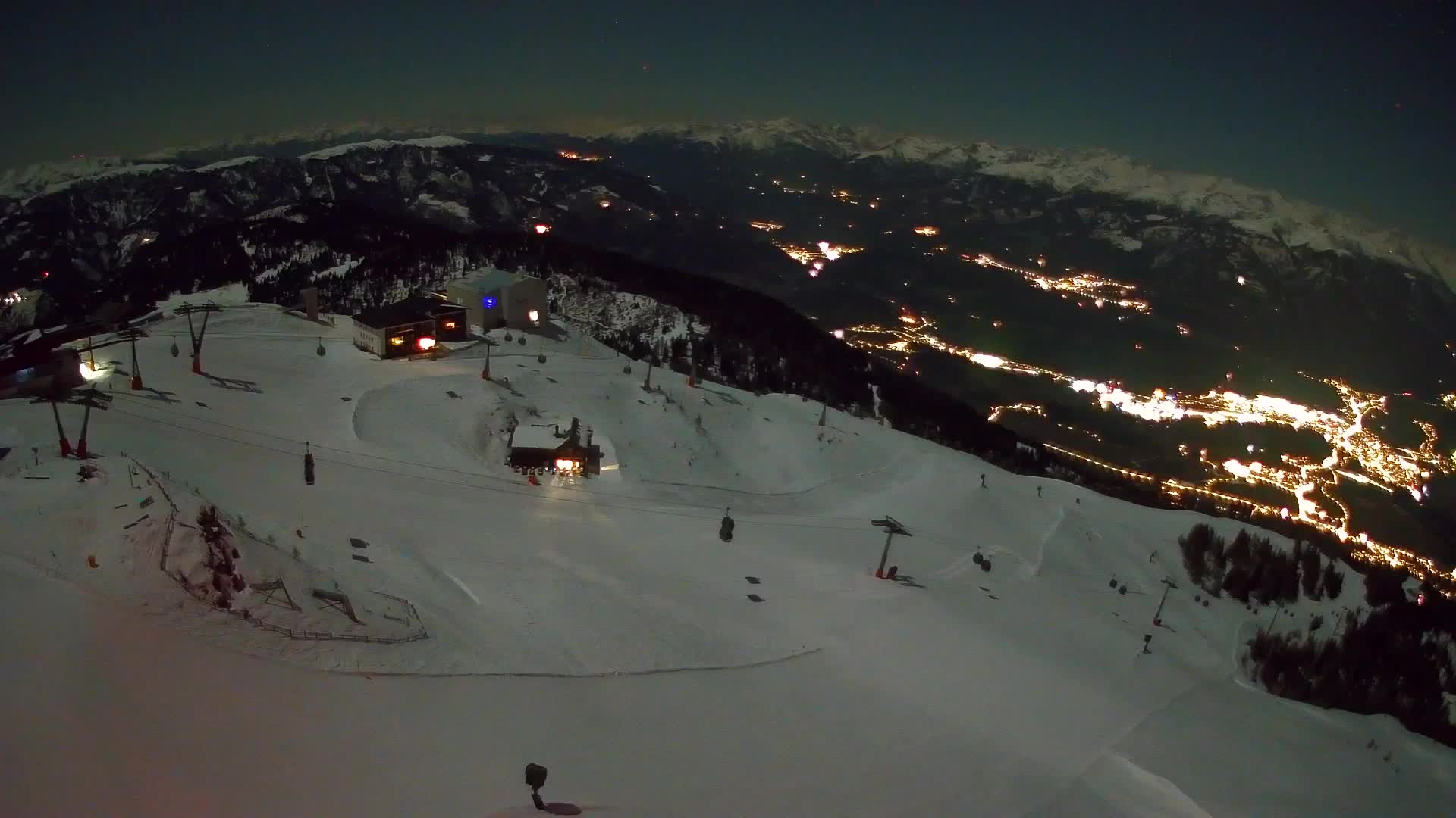 Station de ski Kronplatz sommet | vue sur Brunico