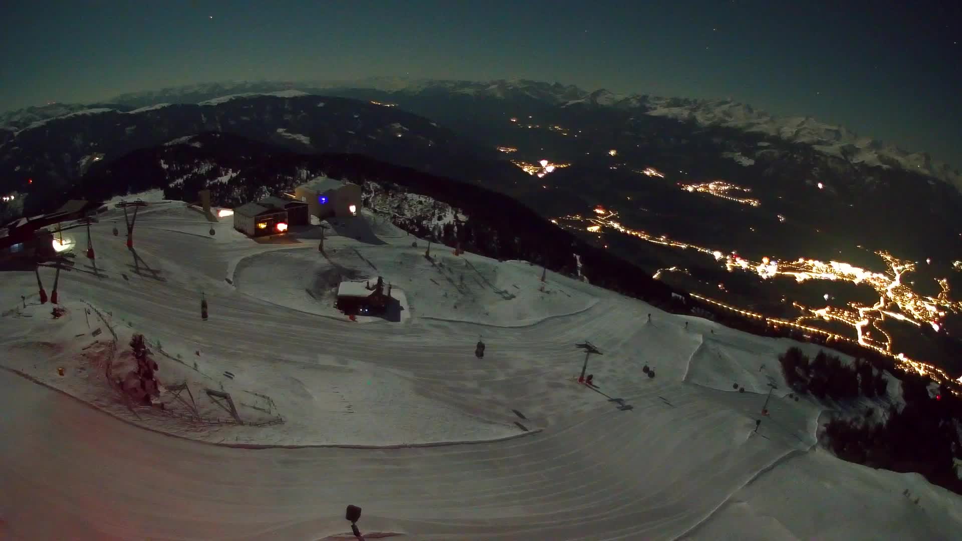 Station de ski Kronplatz sommet | vue sur Brunico