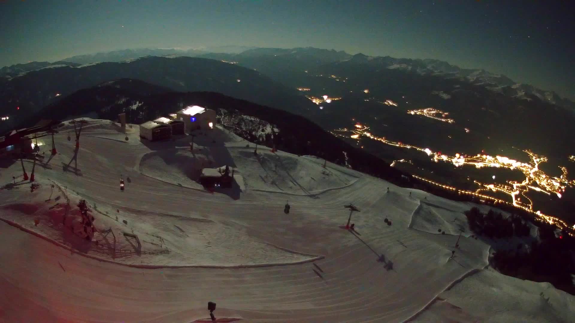 Station de ski Kronplatz sommet | vue sur Brunico
