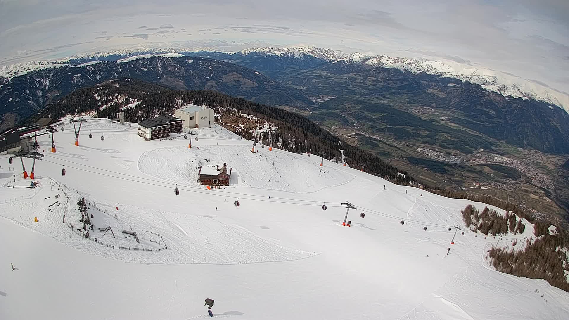 Kronplatz peak Ski resort | view to Bruneck