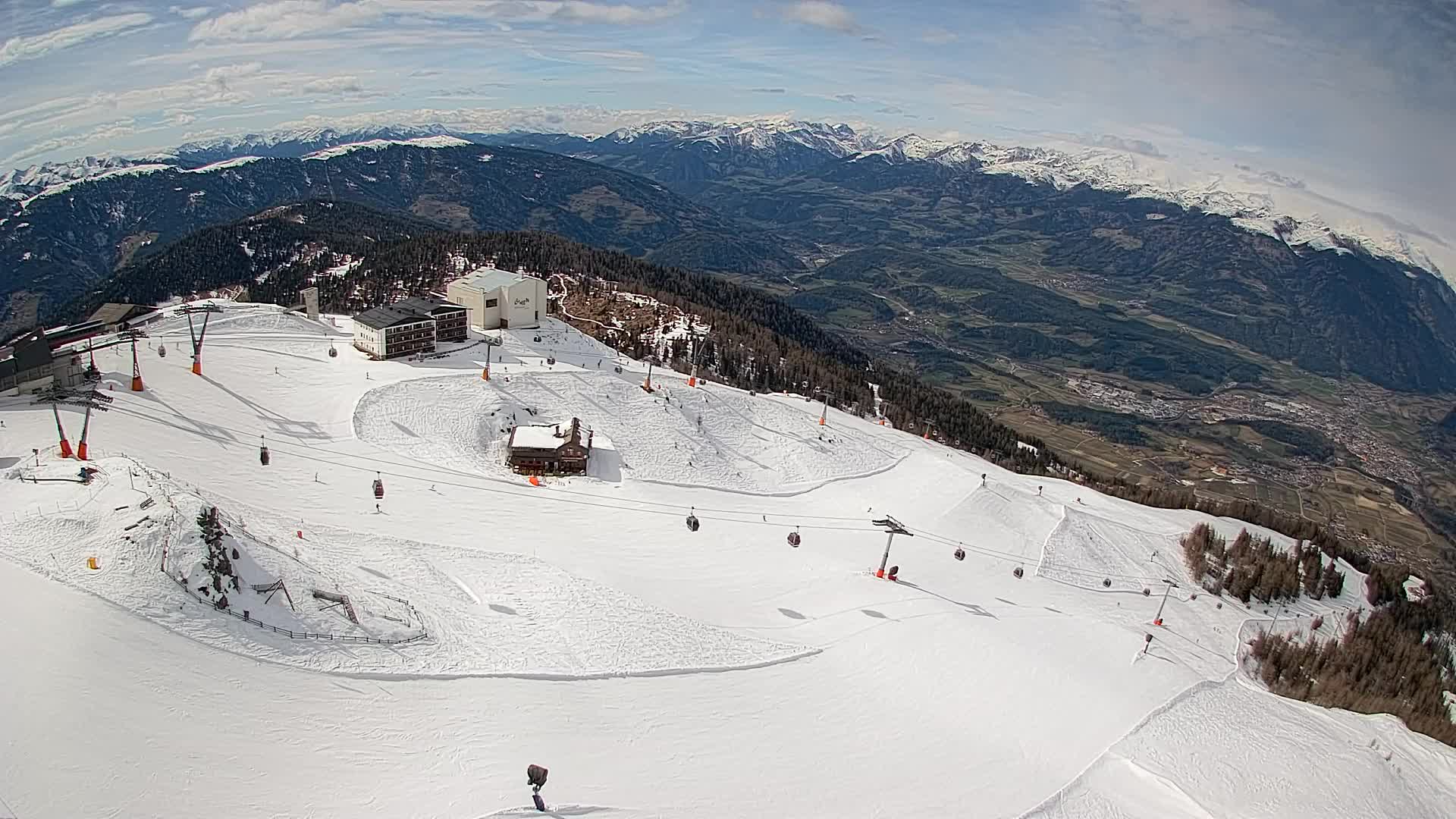 Kronplatz peak Ski resort | view to Bruneck