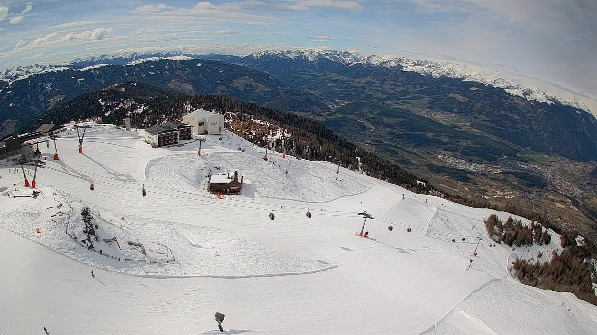 Kronplatz peak Ski resort | view to Bruneck