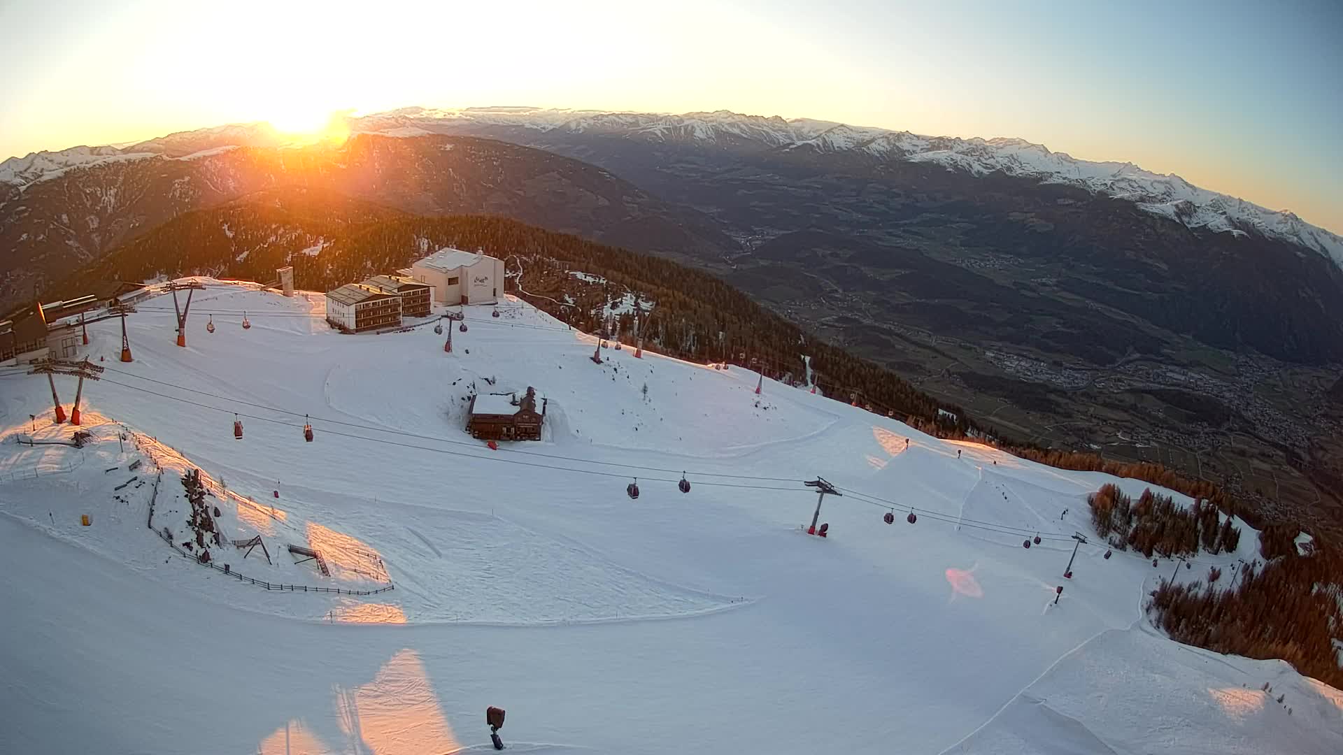 Station de ski Kronplatz sommet | vue sur Brunico