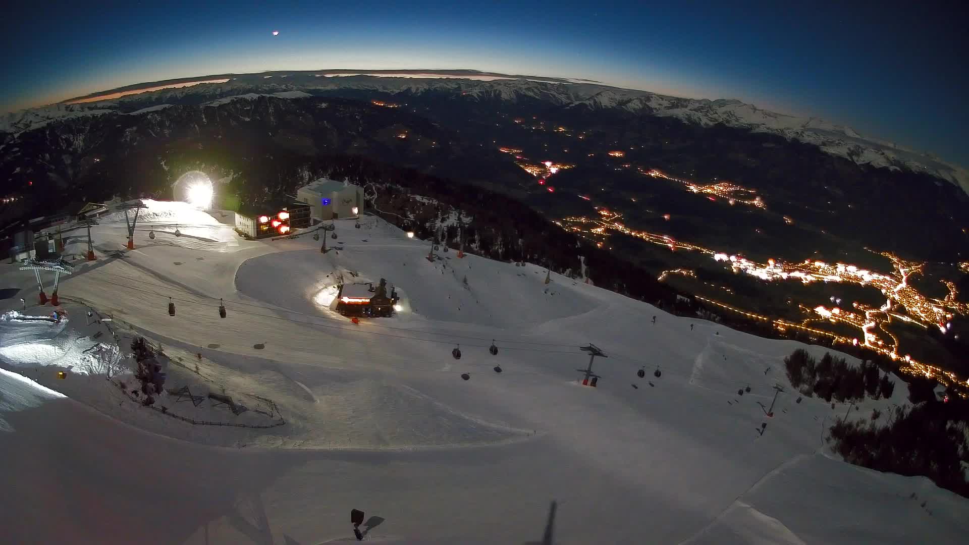 Kronplatz peak Ski resort | view to Bruneck