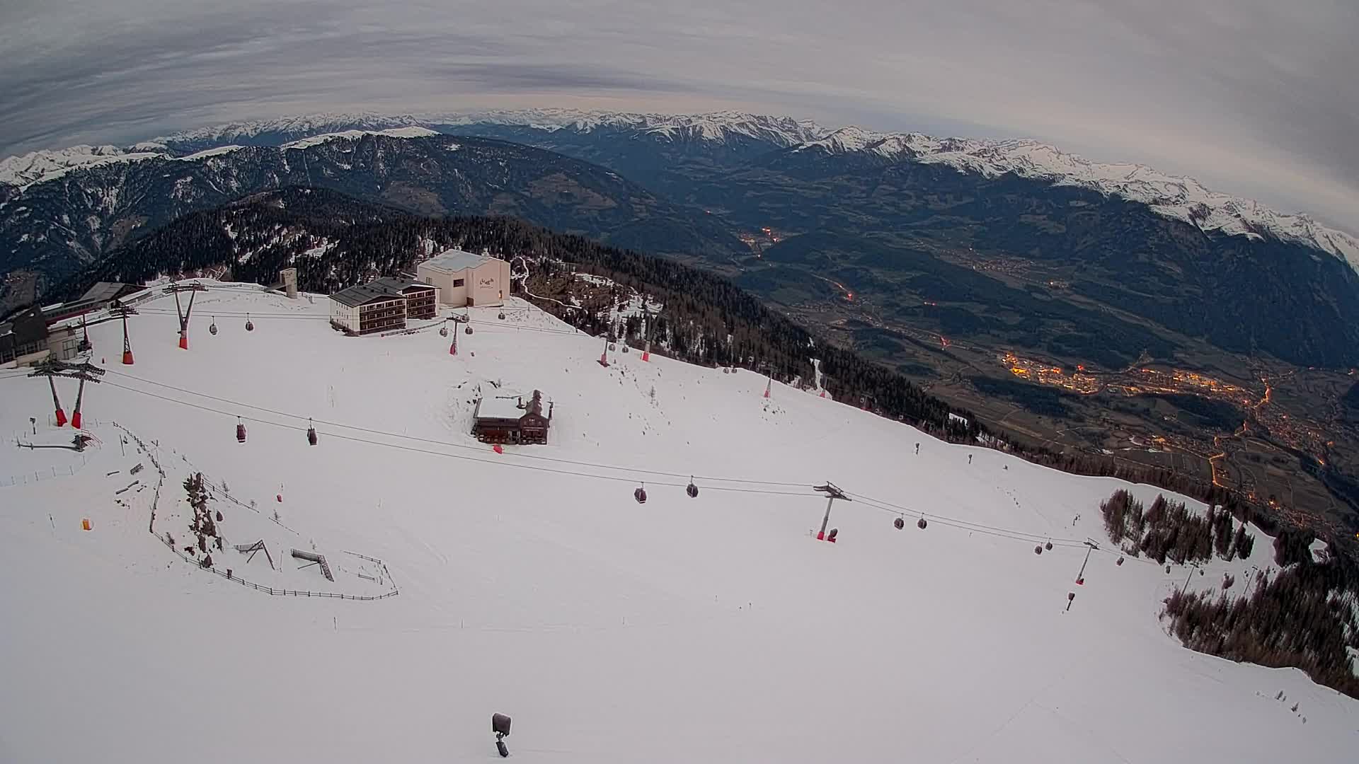 Kronplatz peak Ski resort | view to Bruneck