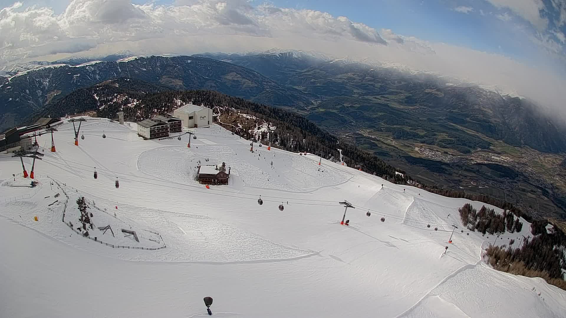 Kronplatz peak Ski resort | view to Bruneck