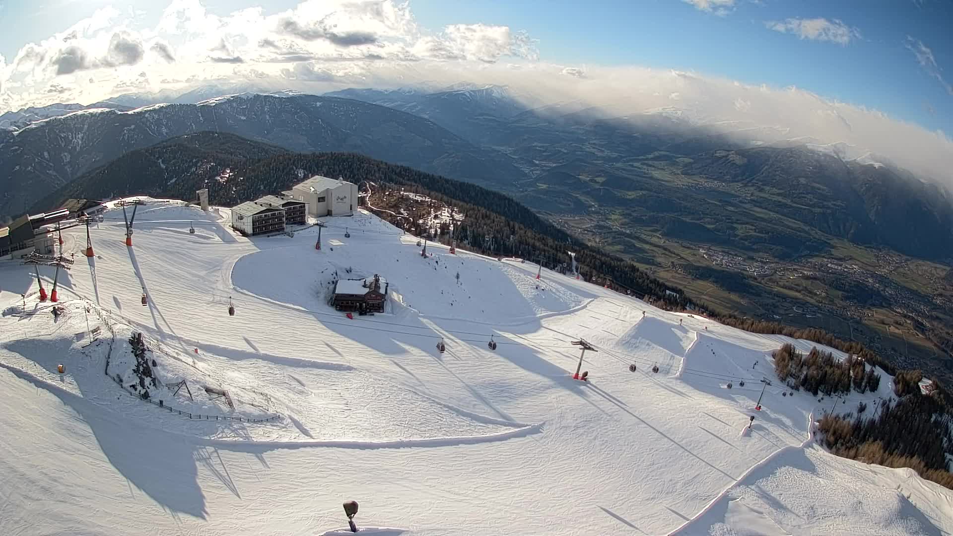 Kronplatz peak Ski resort | view to Bruneck