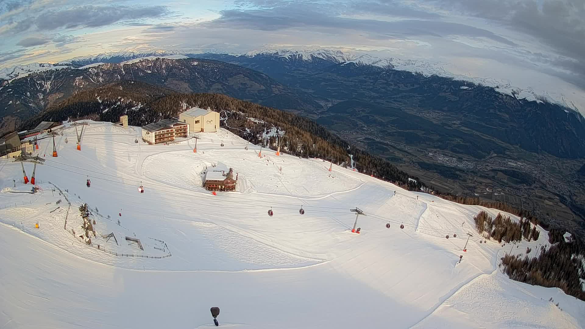 Kronplatz peak Ski resort | view to Bruneck