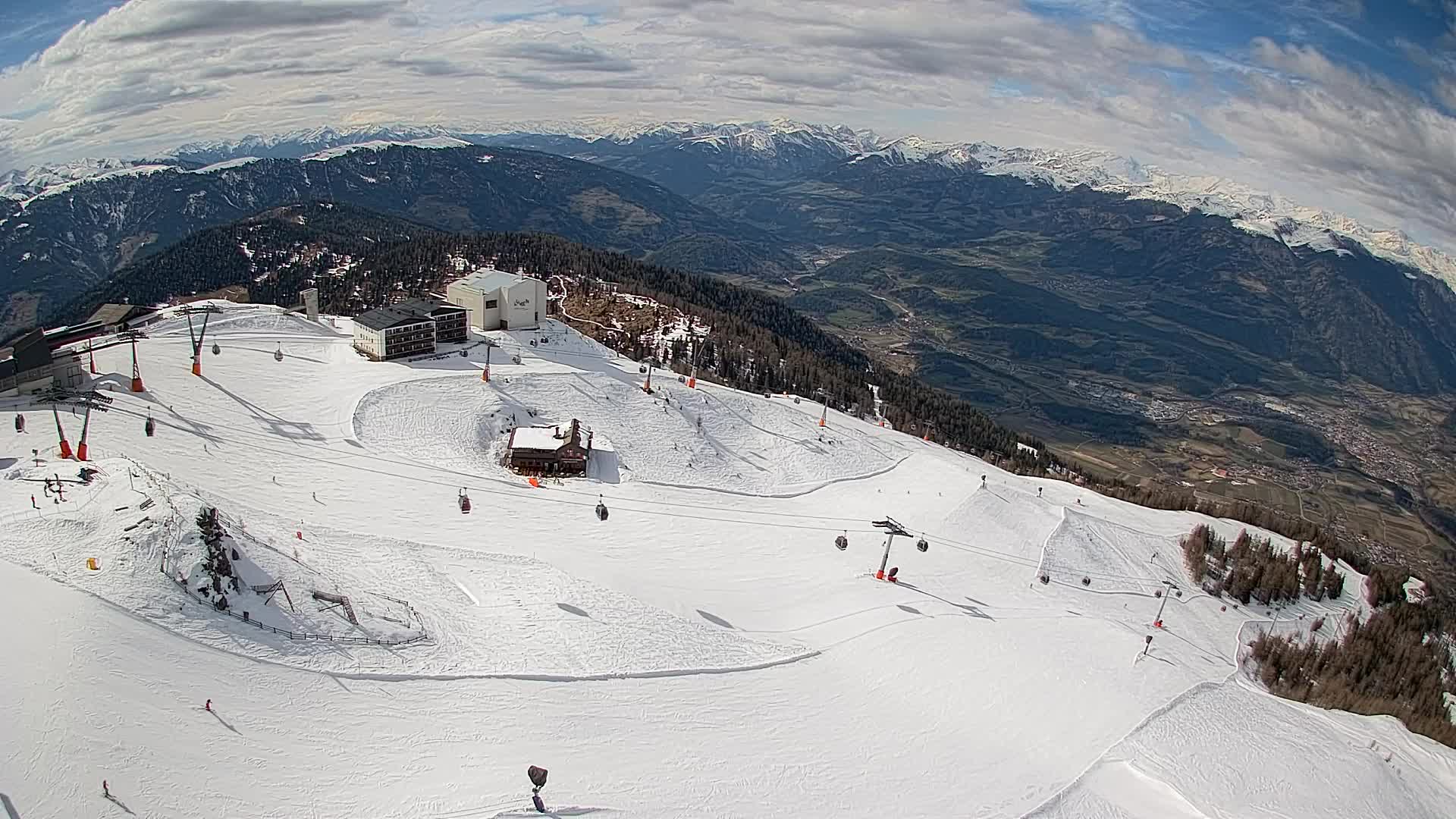 Kronplatz peak Ski resort | view to Bruneck