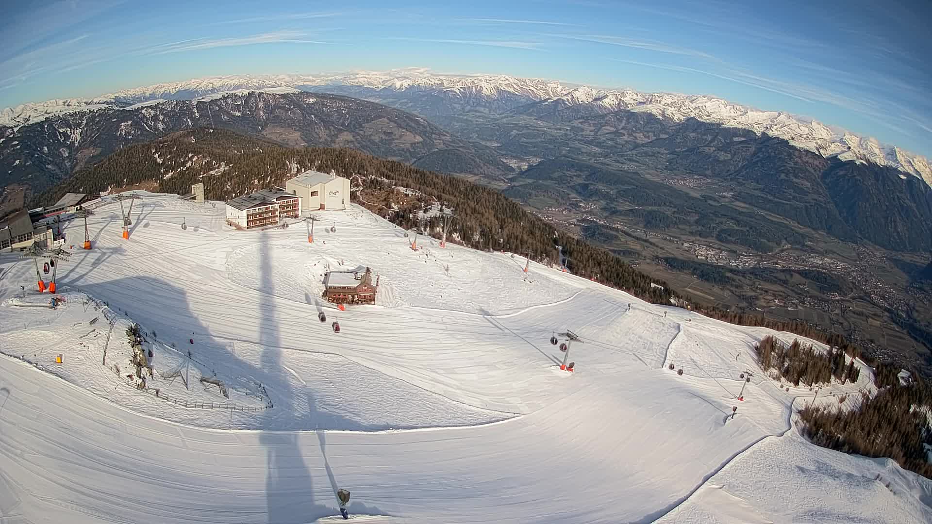 Kronplatz peak Ski resort | view to Bruneck