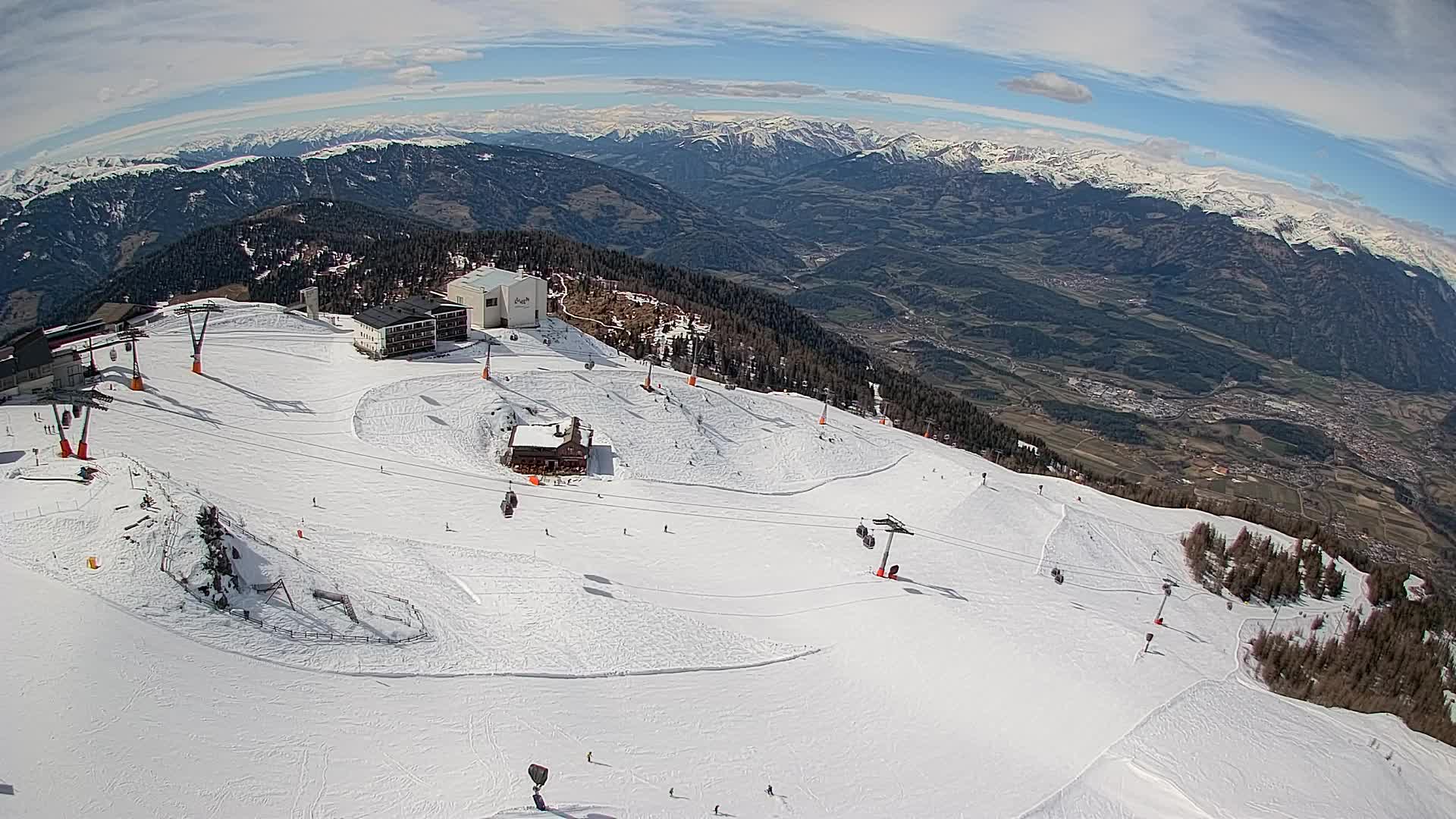 Kronplatz peak Ski resort | view to Bruneck