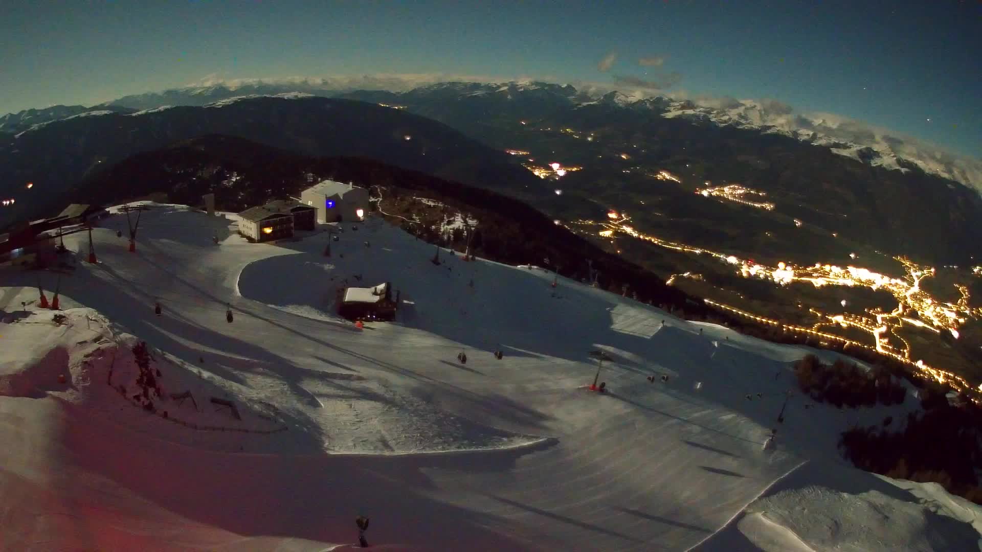Station de ski Kronplatz sommet | vue sur Brunico
