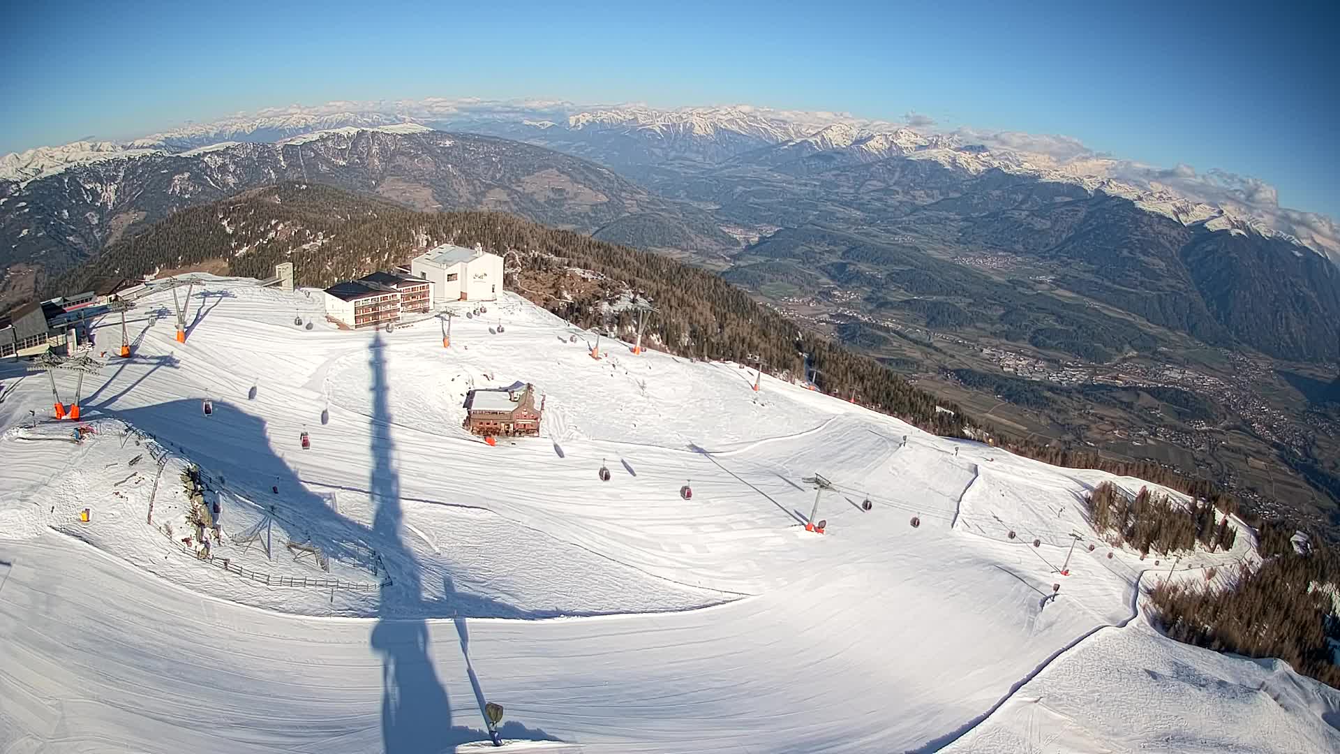 Kronplatz peak Ski resort | view to Bruneck