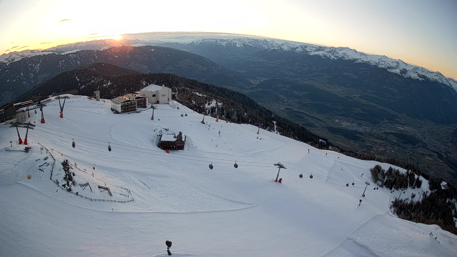 Kronplatz peak Ski resort | view to Bruneck