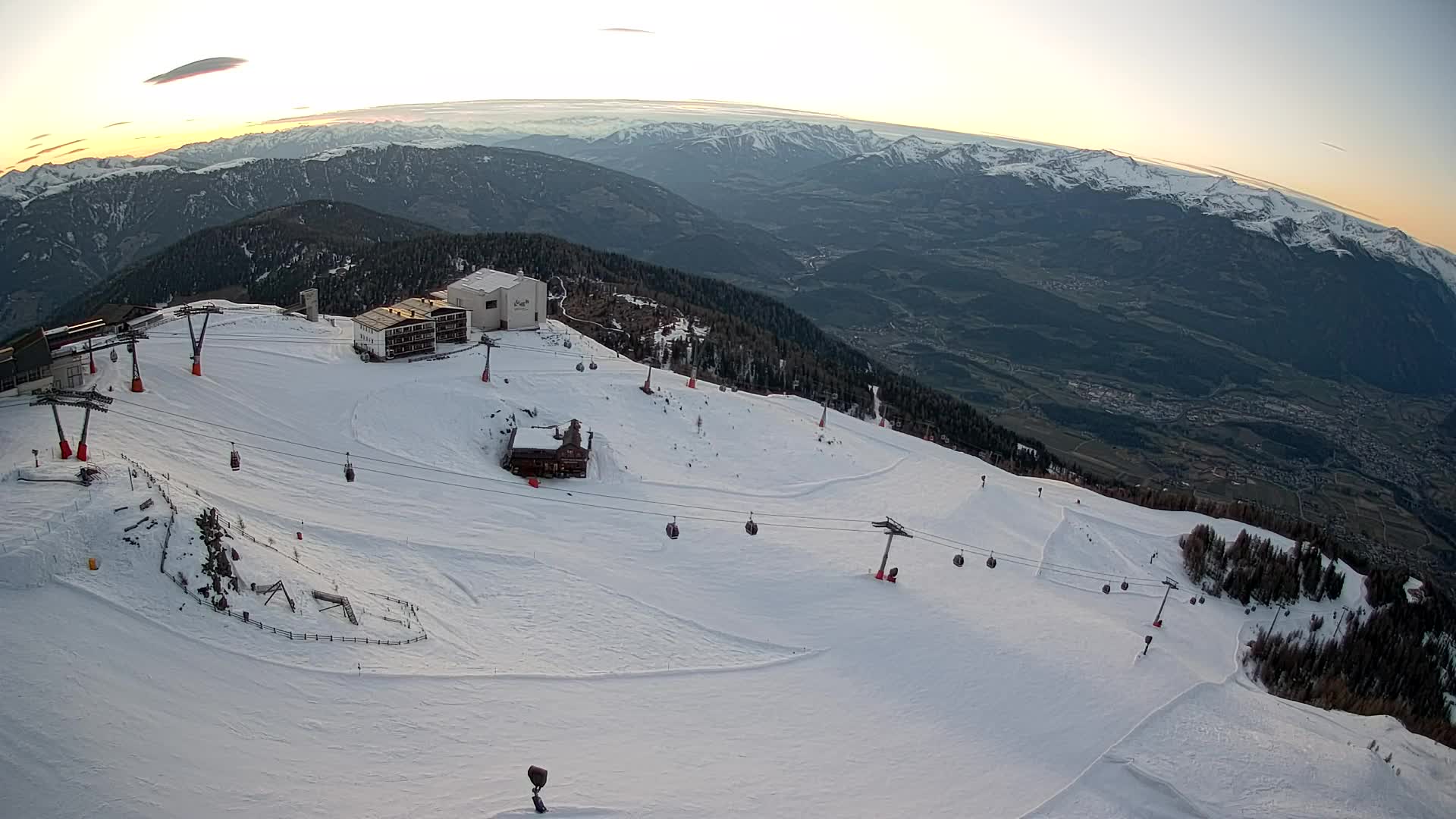 Kronplatz peak Ski resort | view to Bruneck