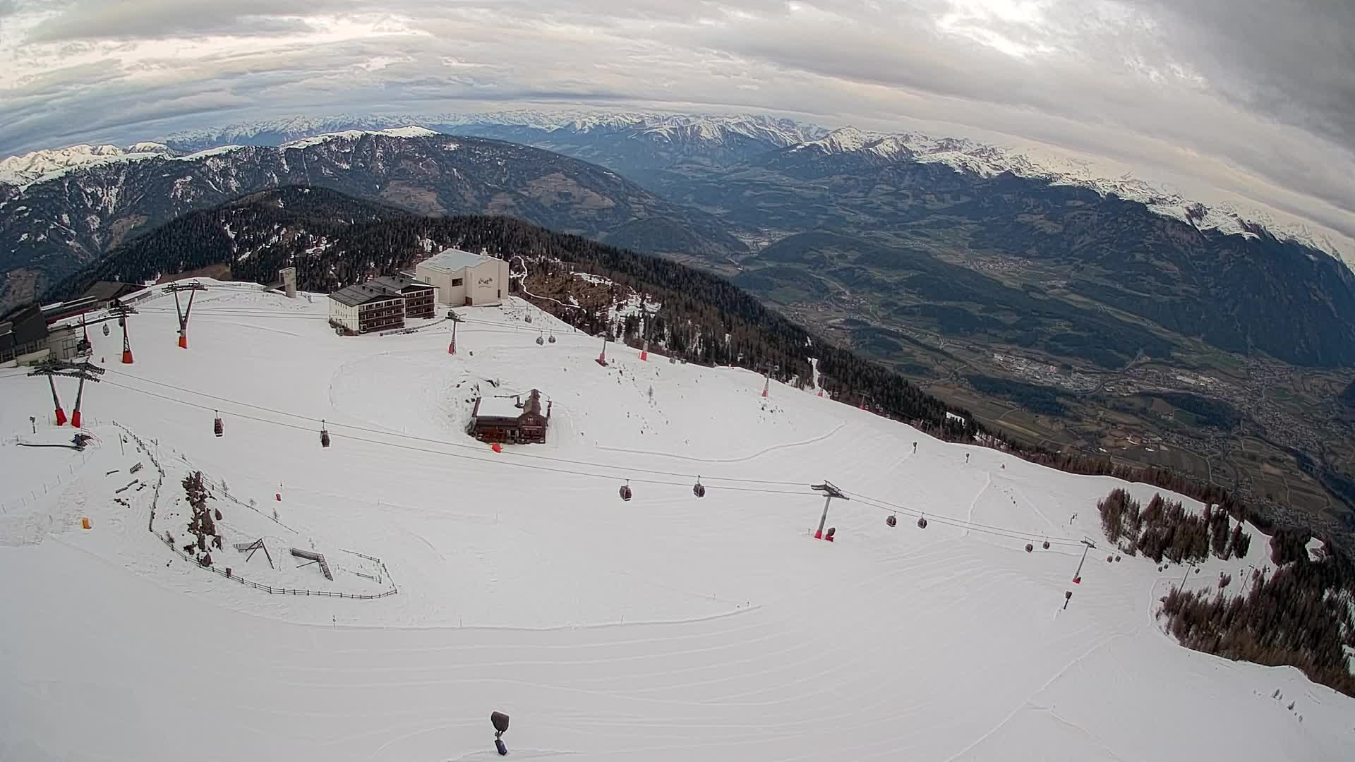 Kronplatz peak Ski resort | view to Bruneck