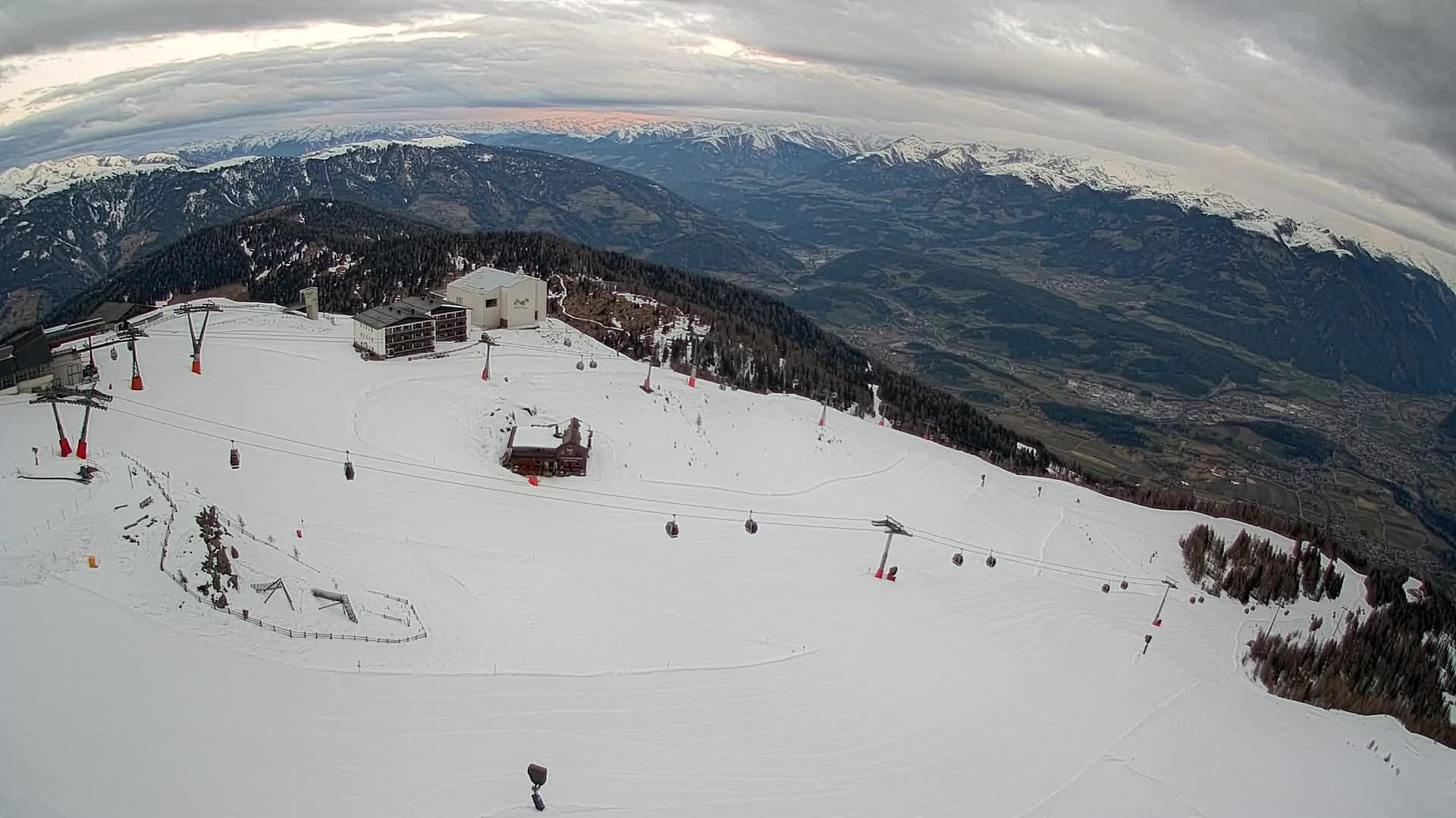 Kronplatz peak Ski resort | view to Bruneck