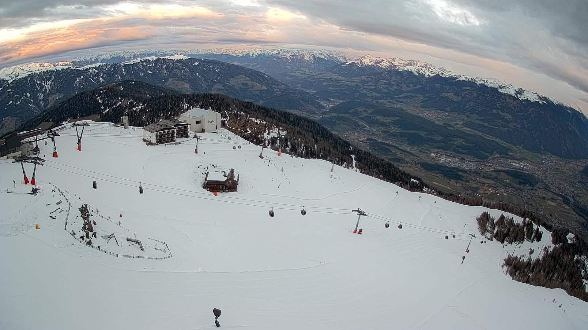 Kronplatz peak Ski resort | view to Bruneck