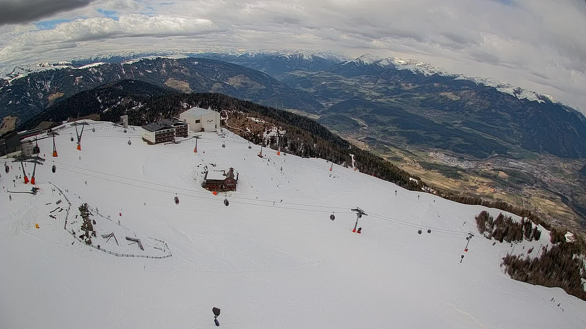 Kronplatz peak Ski resort | view to Bruneck