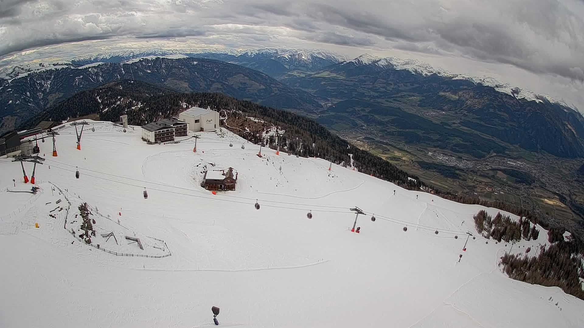 Kronplatz peak Ski resort | view to Bruneck