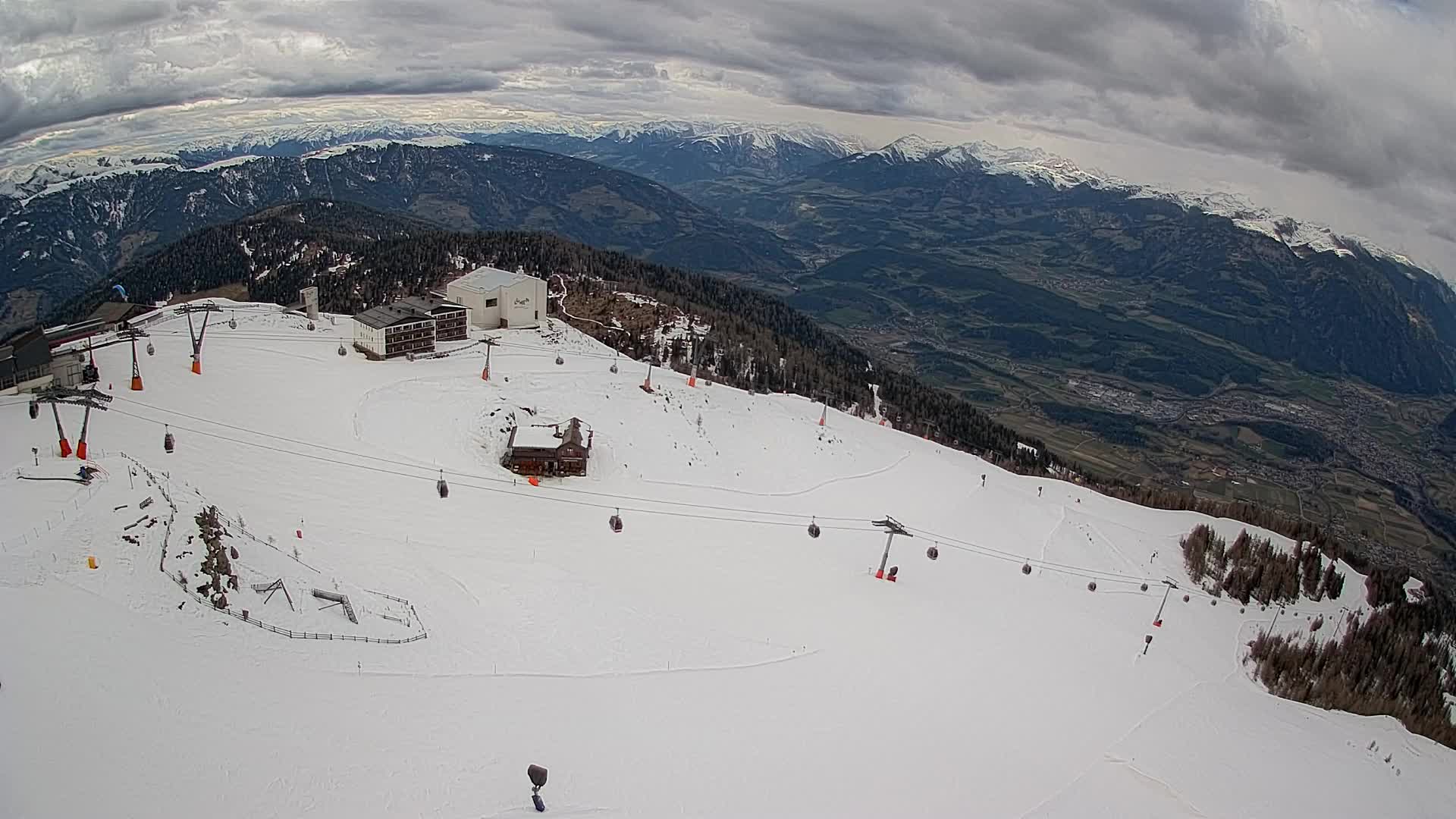Kronplatz peak Ski resort | view to Bruneck