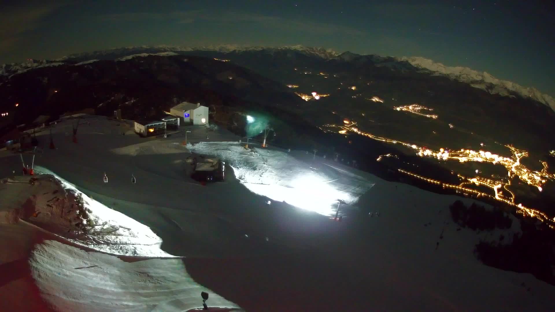 Station de ski Kronplatz sommet | vue sur Brunico