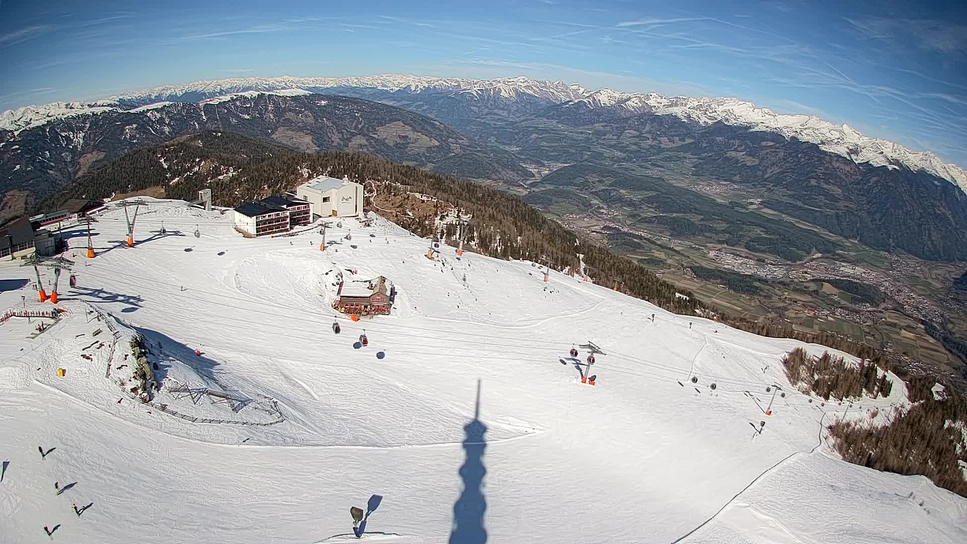 Station de ski Kronplatz sommet | vue sur Brunico