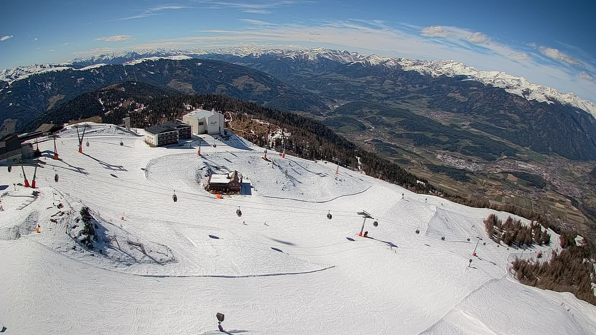 Kronplatz peak Ski resort | view to Bruneck