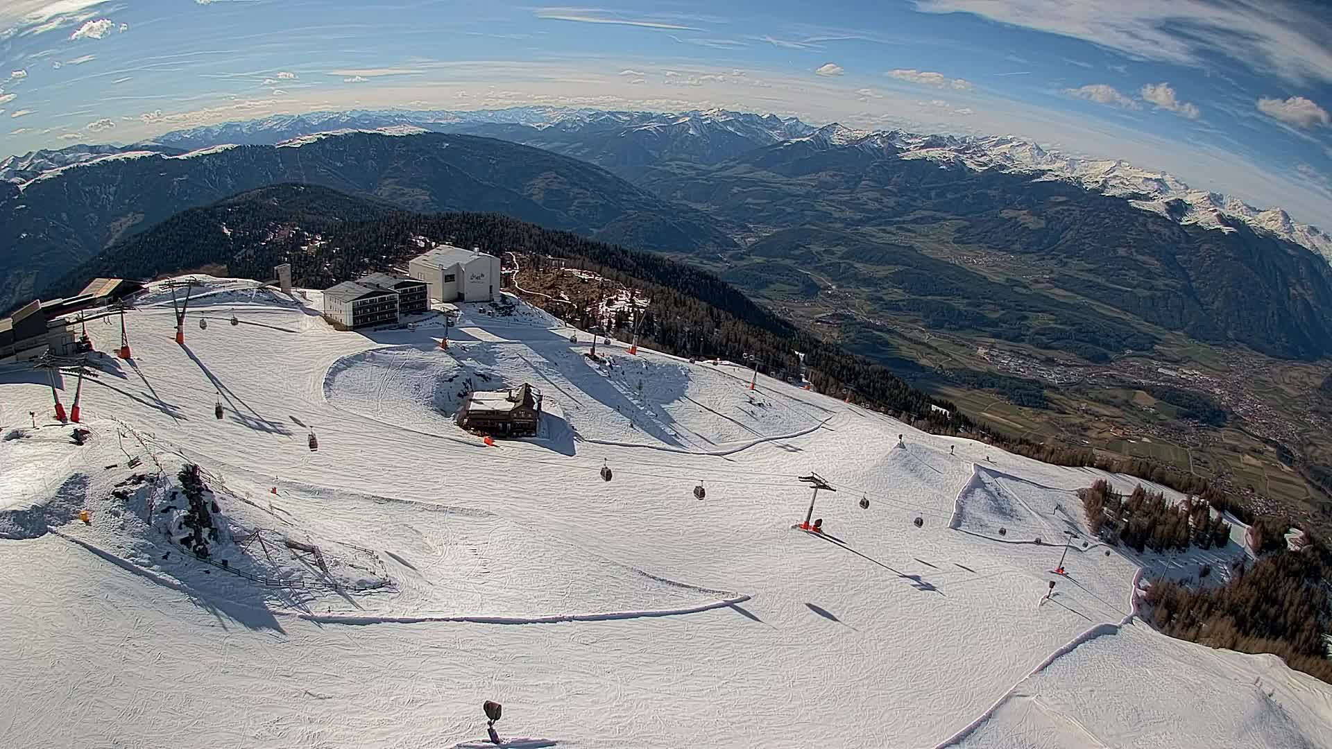 Kronplatz peak Ski resort | view to Bruneck
