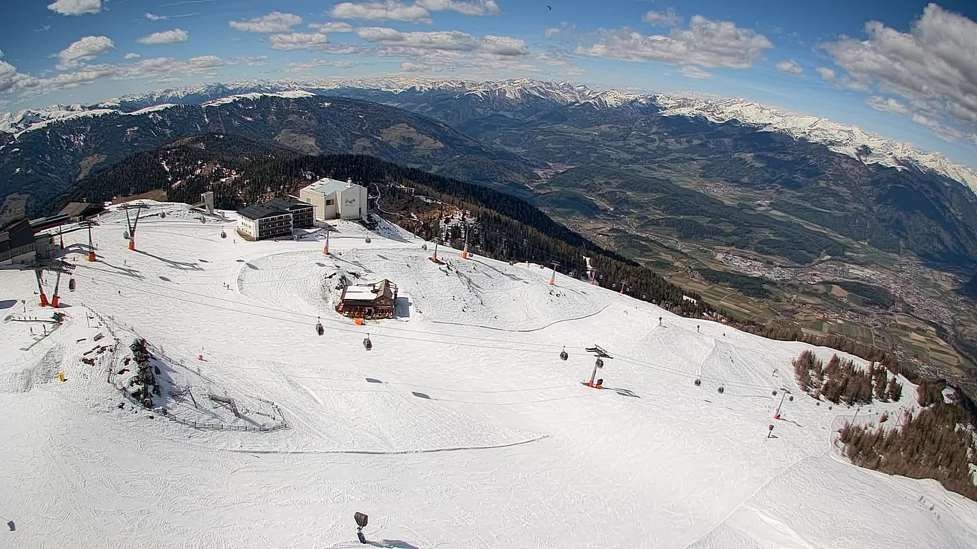 Kronplatz peak Ski resort | view to Bruneck